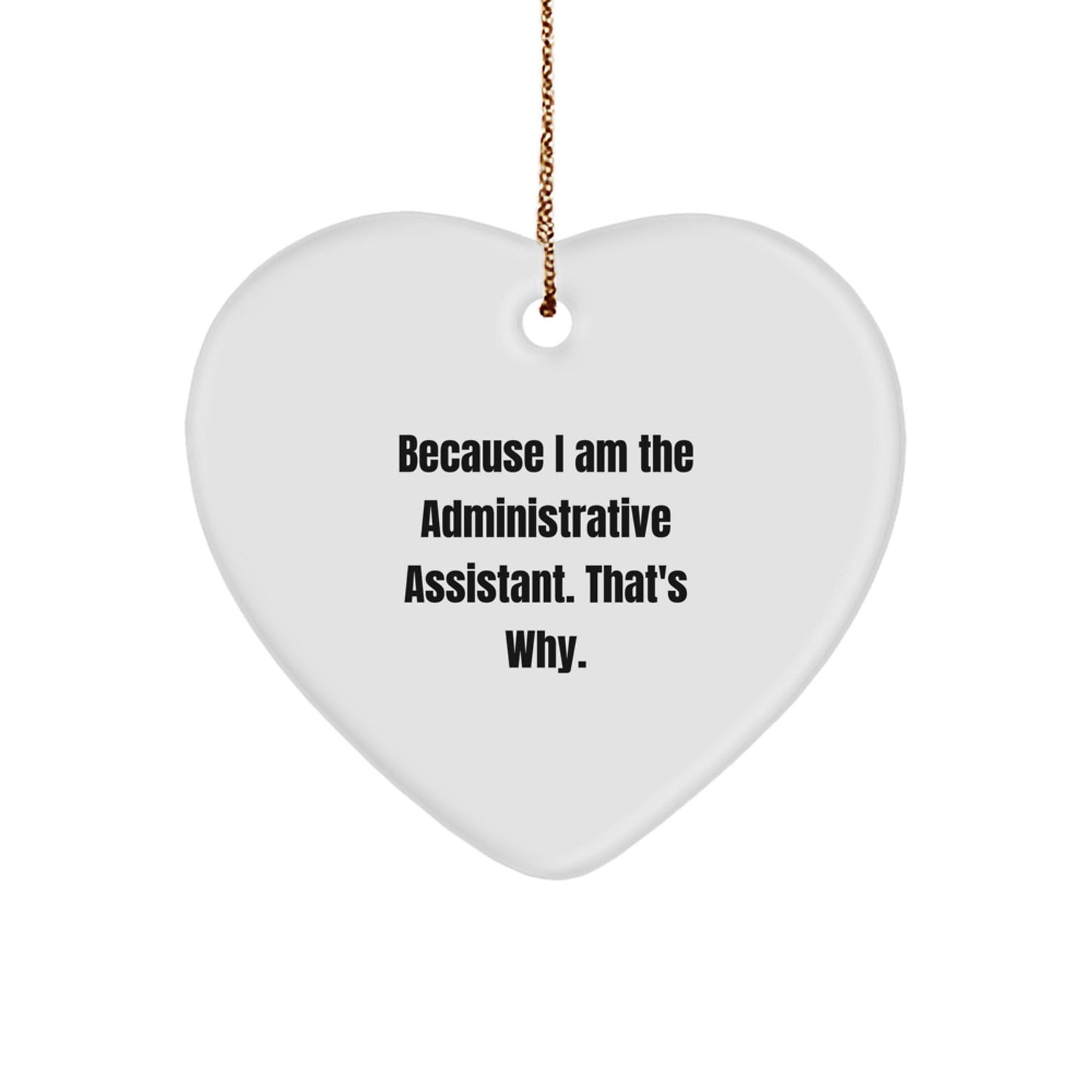 Administrative Assistant Favorite Heart Ornament for Kids Christmas Gift - Image 1
