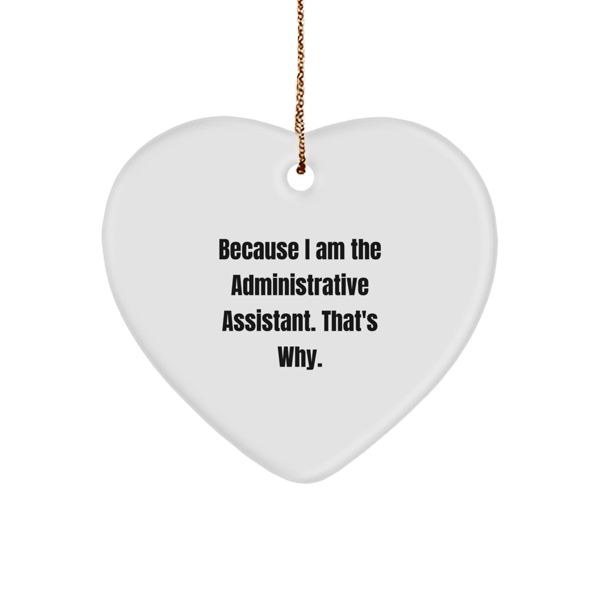 Administrative Assistant Favorite Heart Ornament for Kids Christmas Gift - Image 1