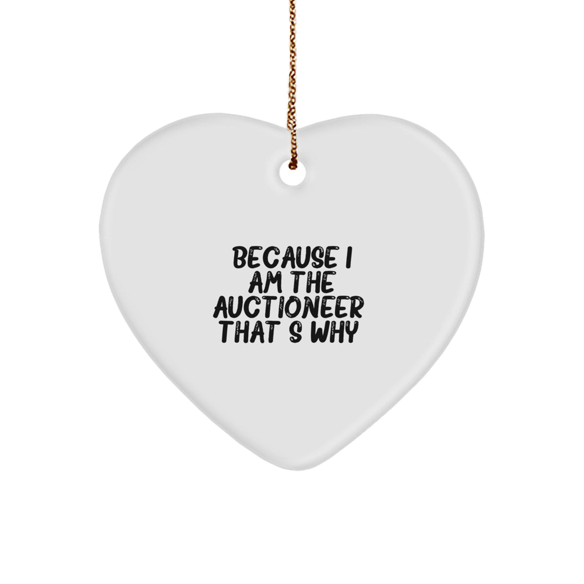 Bold Auctioneer Novelty Christmas Ornament for Friends Unique Gift - Image 1