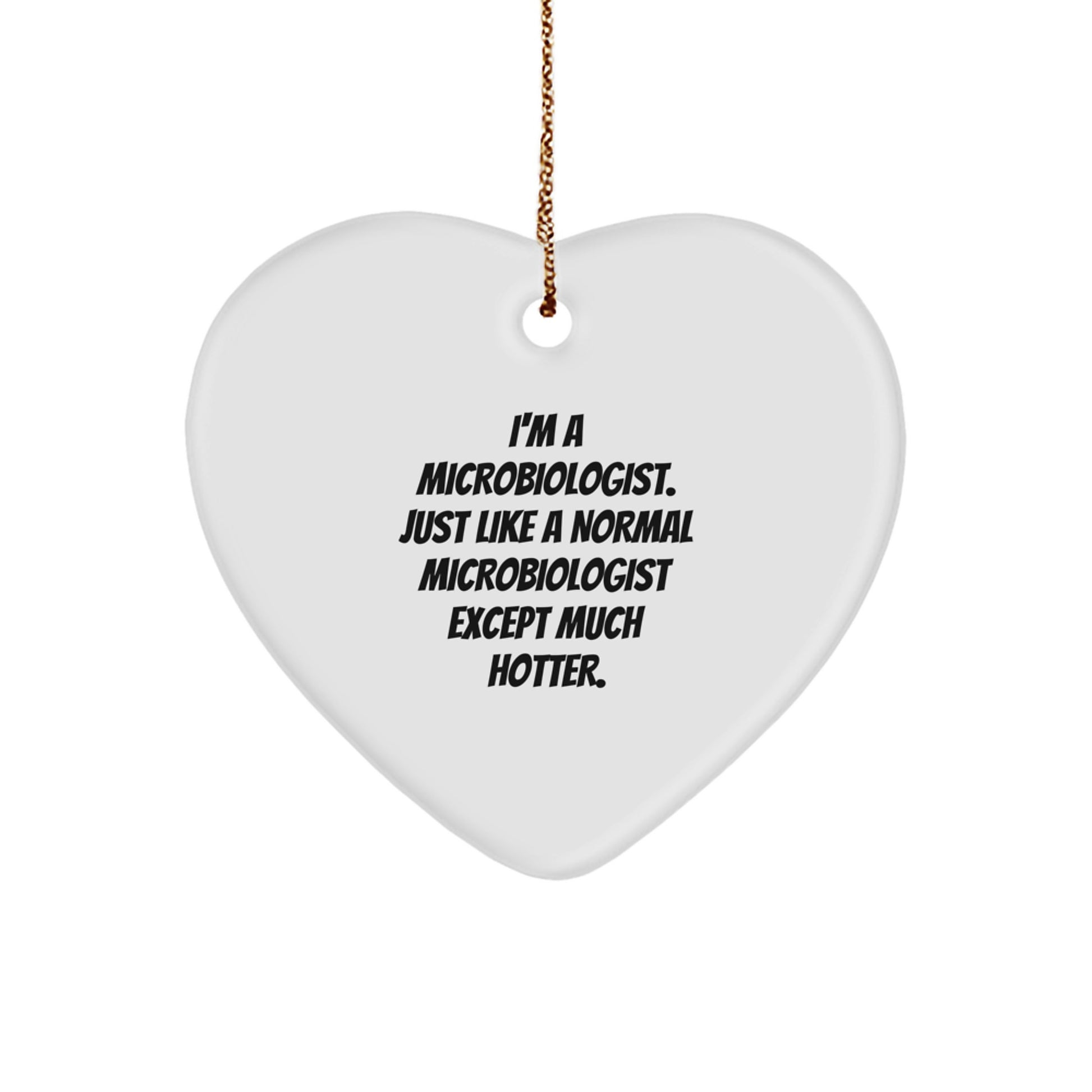 Funny Microbiologist Gifts for Christmas - Heart Ornament from Friends, Coworkers - Image 1