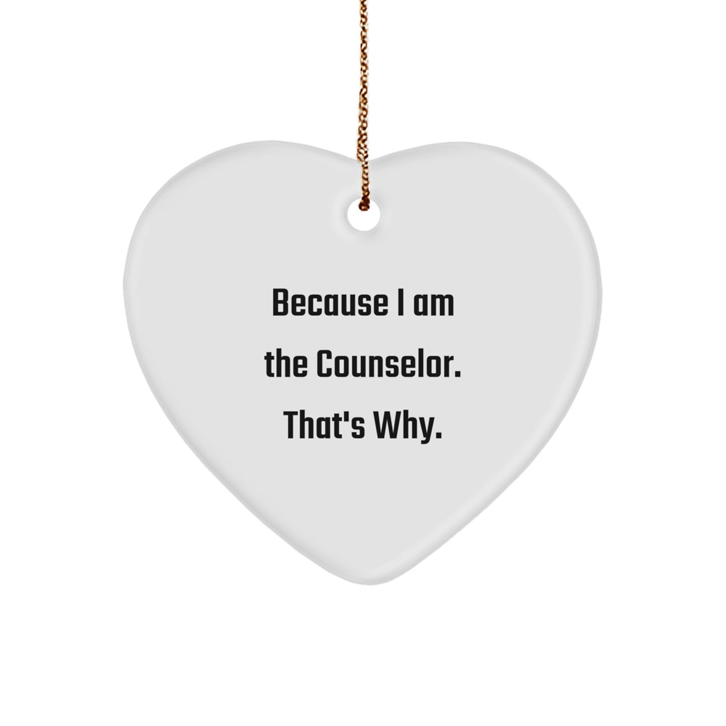 Favorite Counselor Christmas Ornament for Kids Heart Shaped Gift - Image 1