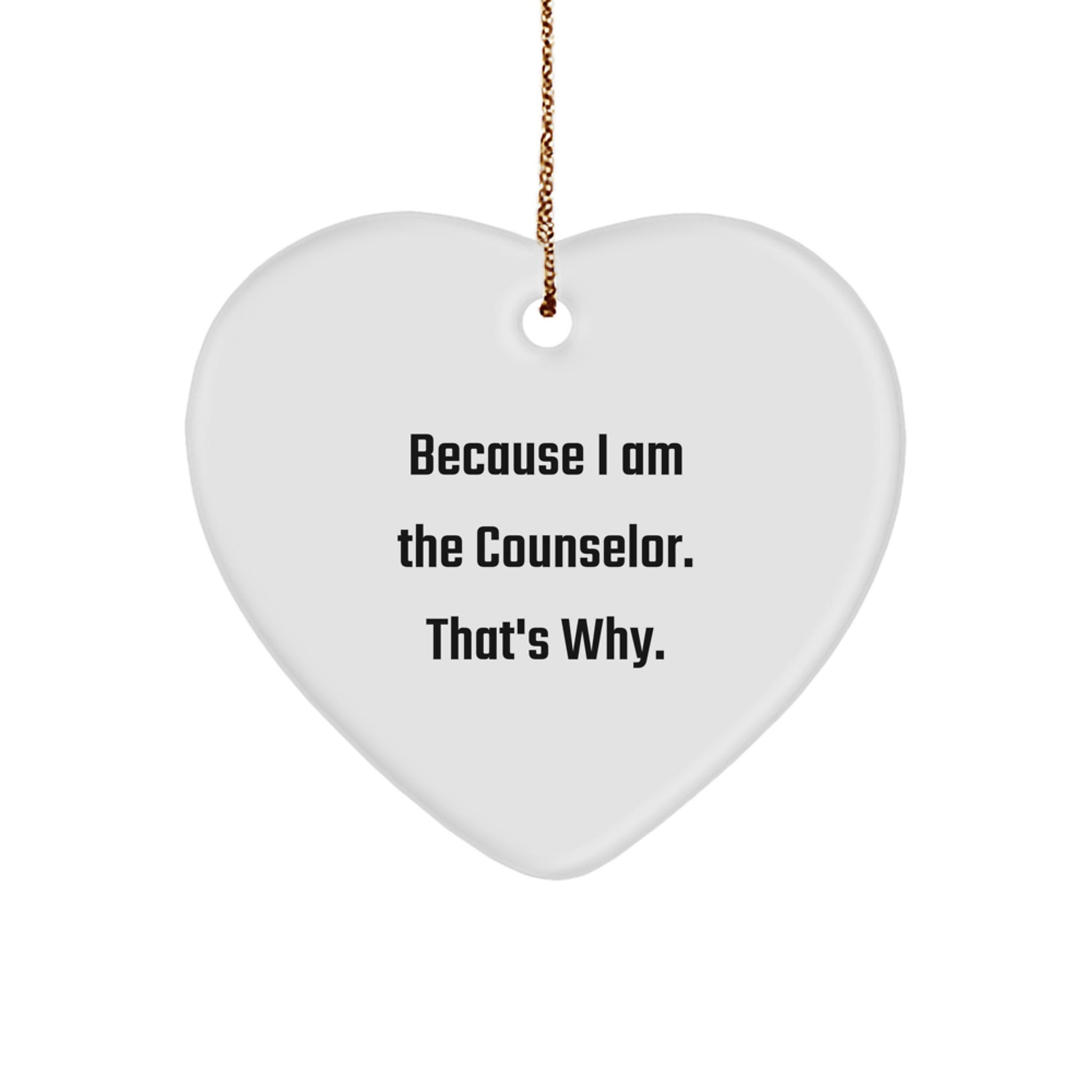 Favorite Counselor Christmas Ornament for Kids Heart Shaped Gift - Image 1