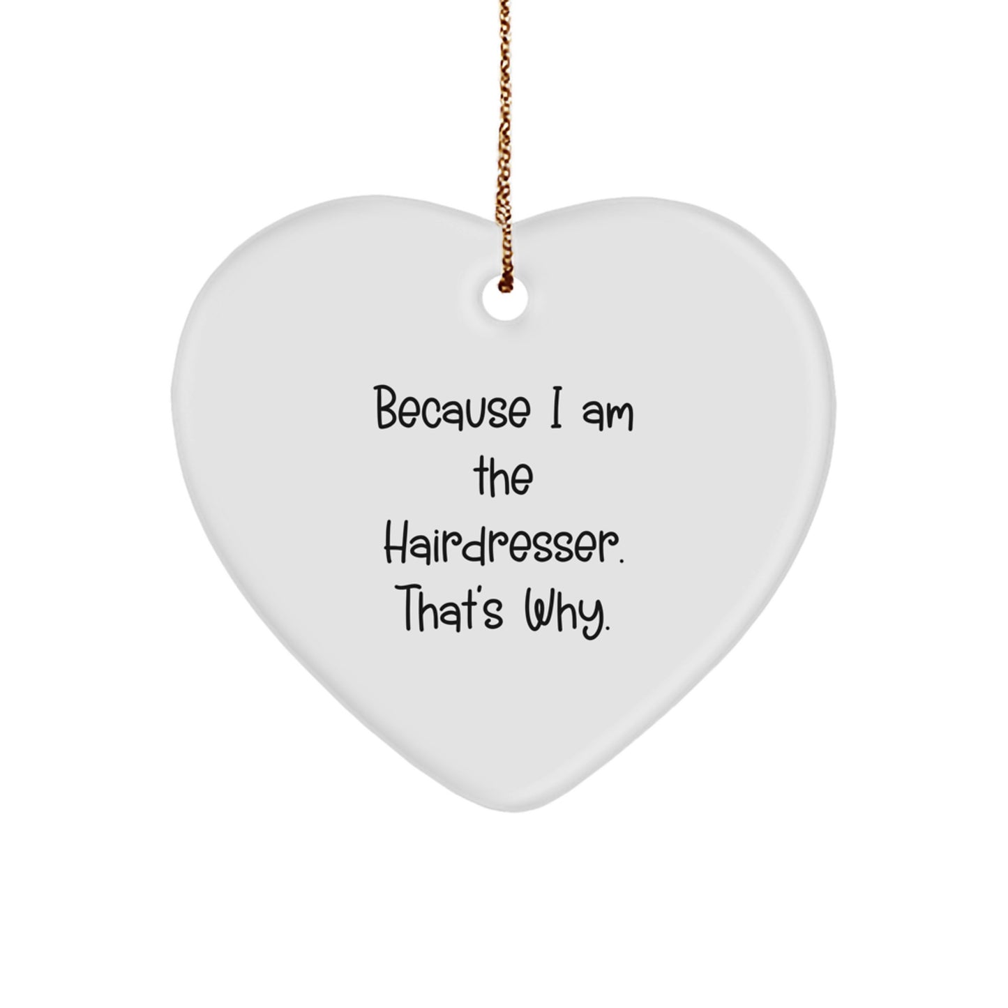Bold Hairdresser Christmas Ornament for Friends Gift - Image 1