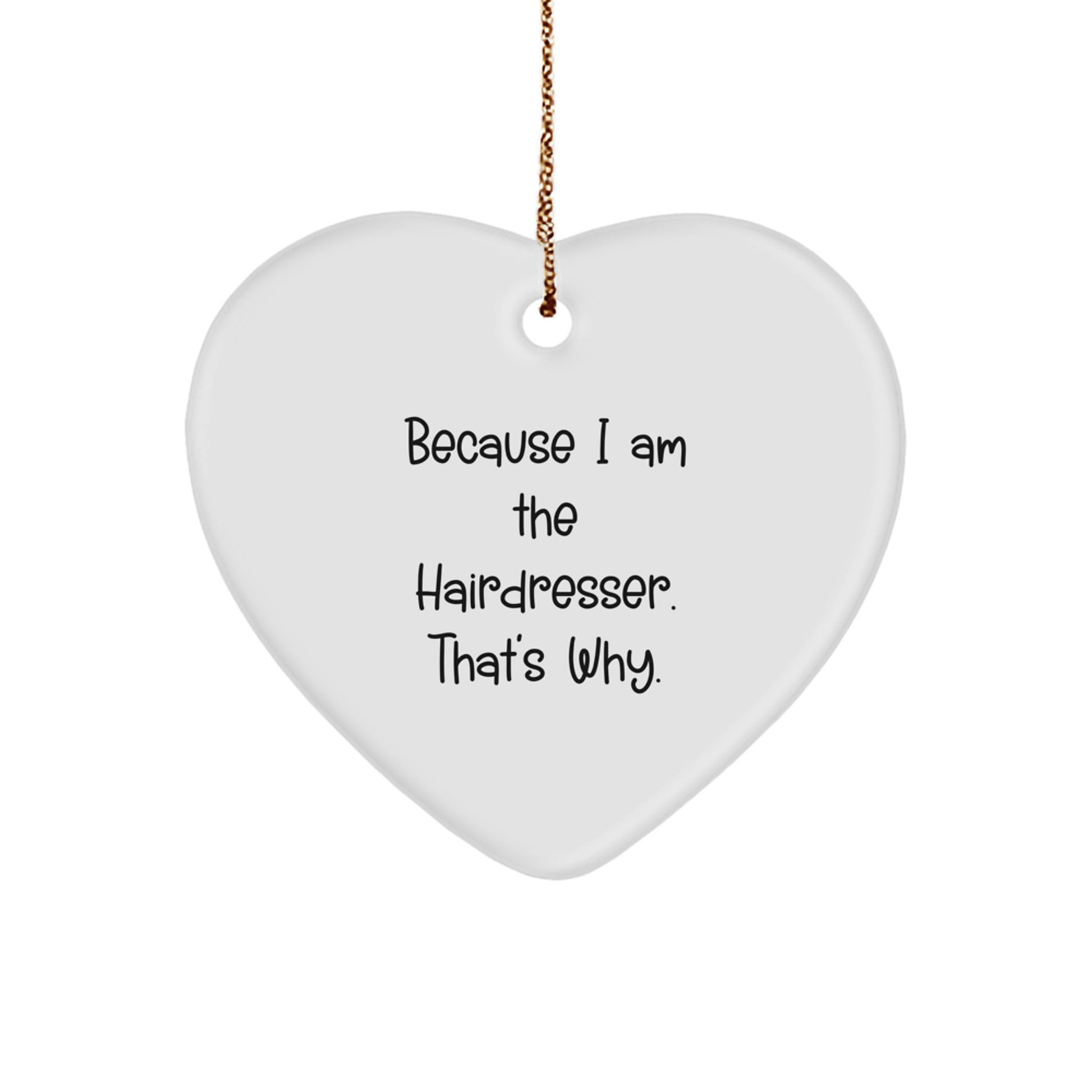 Bold Hairdresser Christmas Ornament for Friends Gift - Image 1
