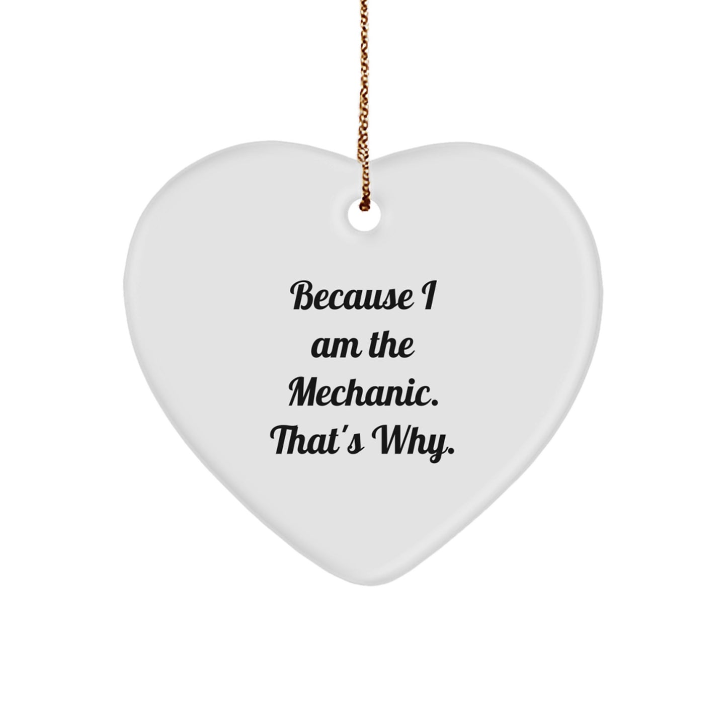 Mechanic Keepsake Heart Durable Christmas Ornament for Him Gift - Image 1