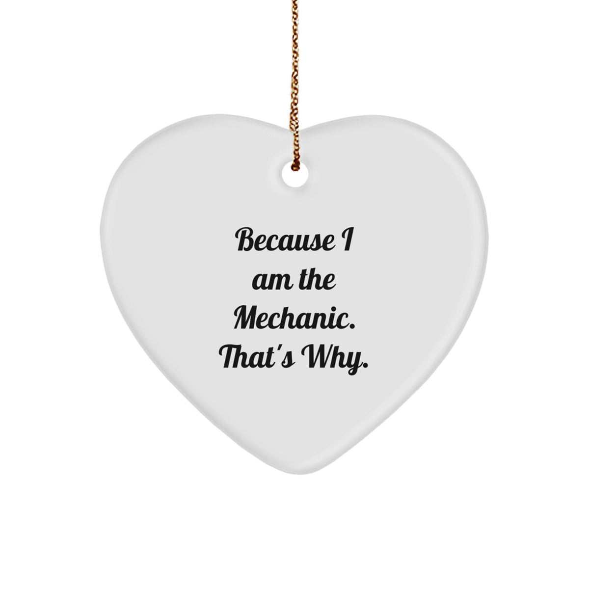 Mechanic Keepsake Heart Durable Christmas Ornament for Him Gift - Image 1