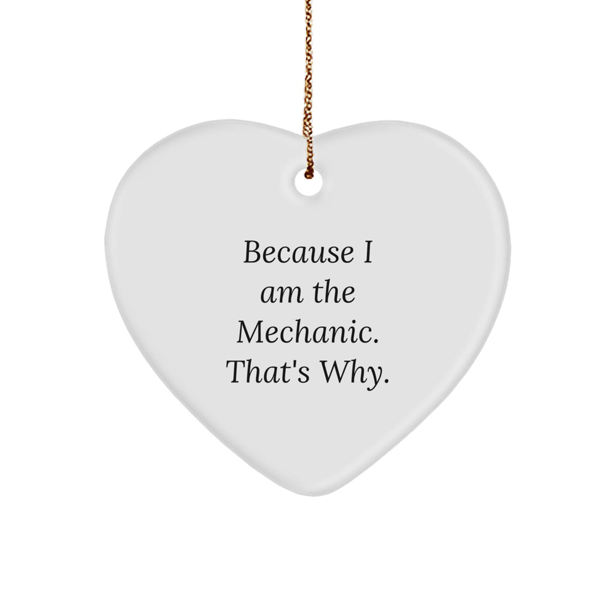 Sassy Mechanic Heart Christmas Ornament Novelty Bright for Friends Gift - Image 1