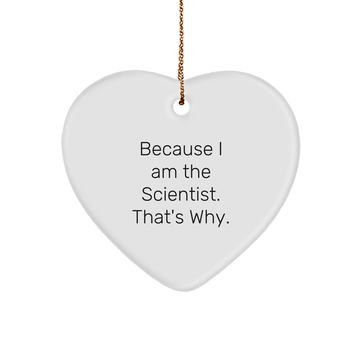 Favorite Scientist Heart Christmas Ornament for Kids Gift - Image 1