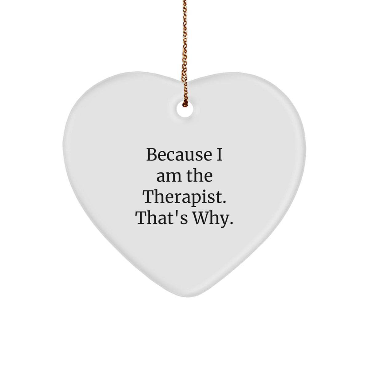 Therapist Heart Ornament Holiday Christmas Gift for Coworkers Idea - Image 1