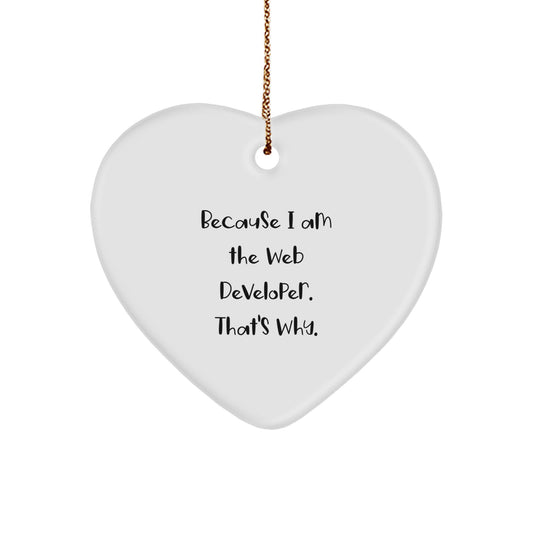 Web Developer Christmas Ornament Because I am the Web Developer Gift - Image 1