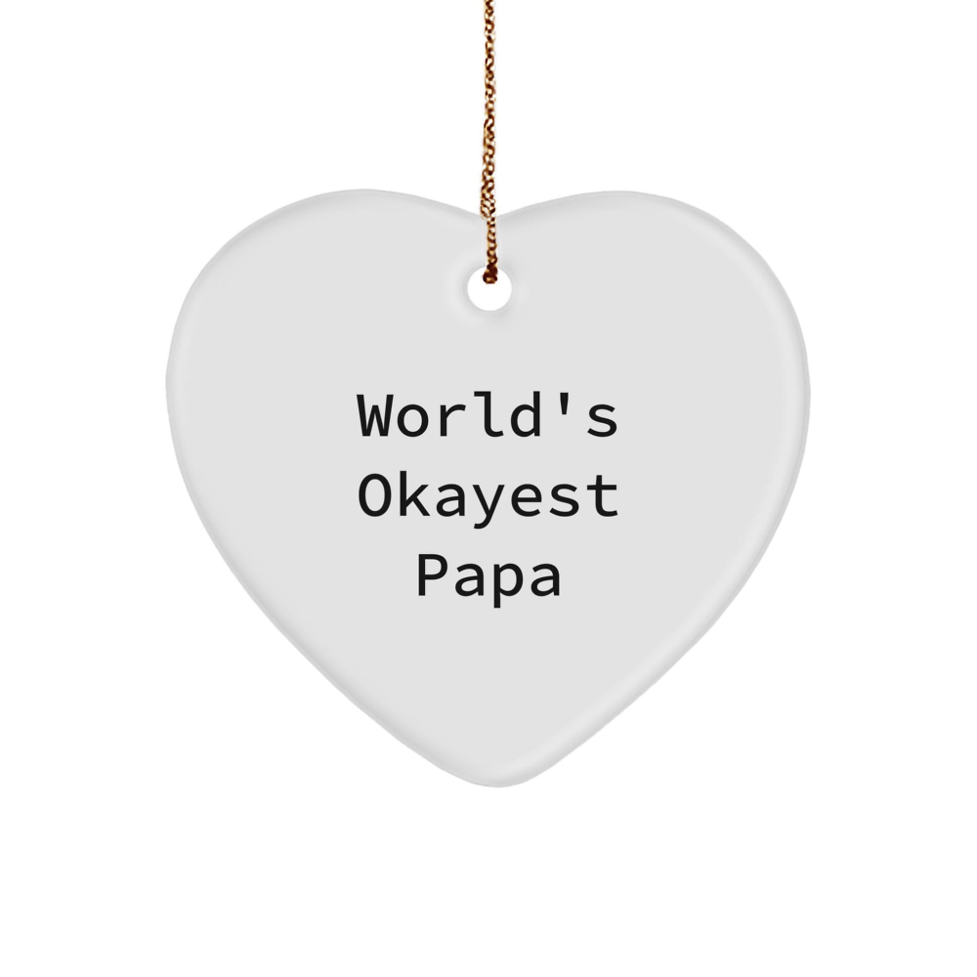 Papa Heart Ornament Keepsake Christmas Gift for Him - Image 1
