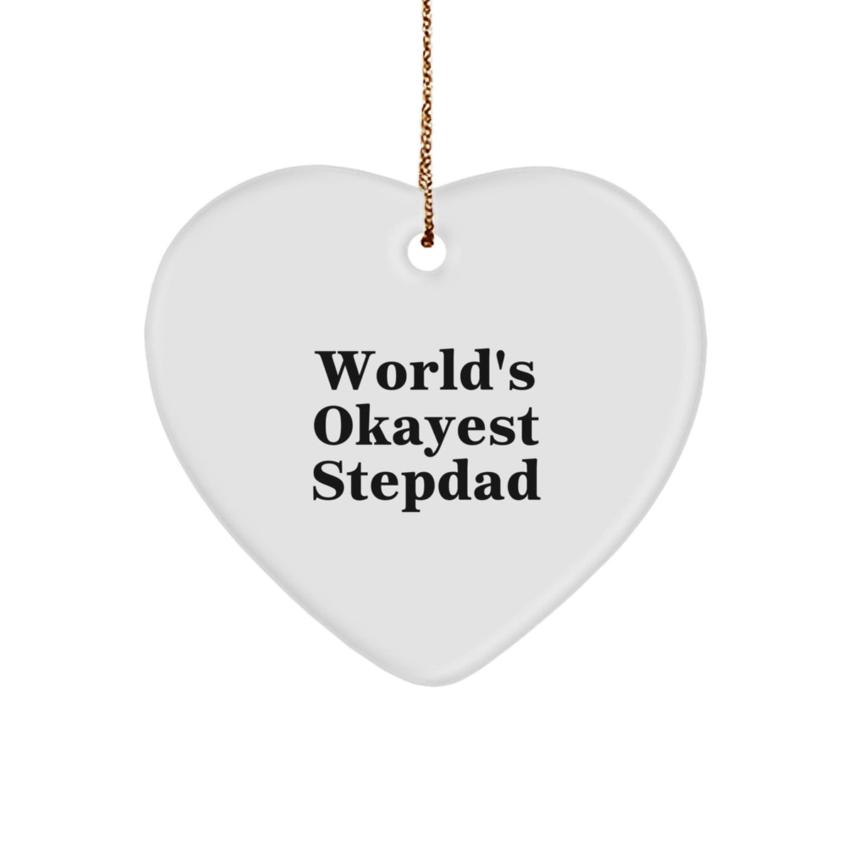 Favorite Stepdad World's Okayest Stepdad Christmas Ornament for Kid Gift - Image 1