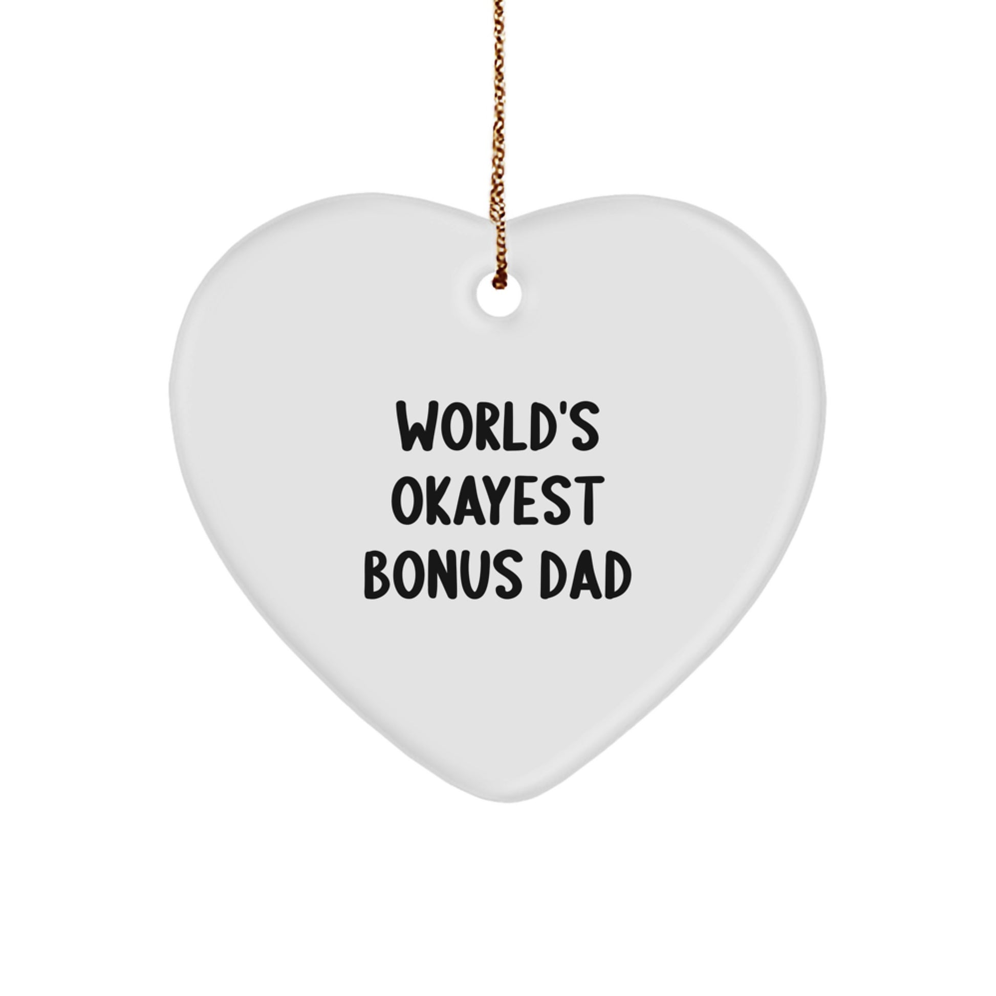 Christmas Gift for Dad Bonus Dad Heart Ornament Present - Image 1