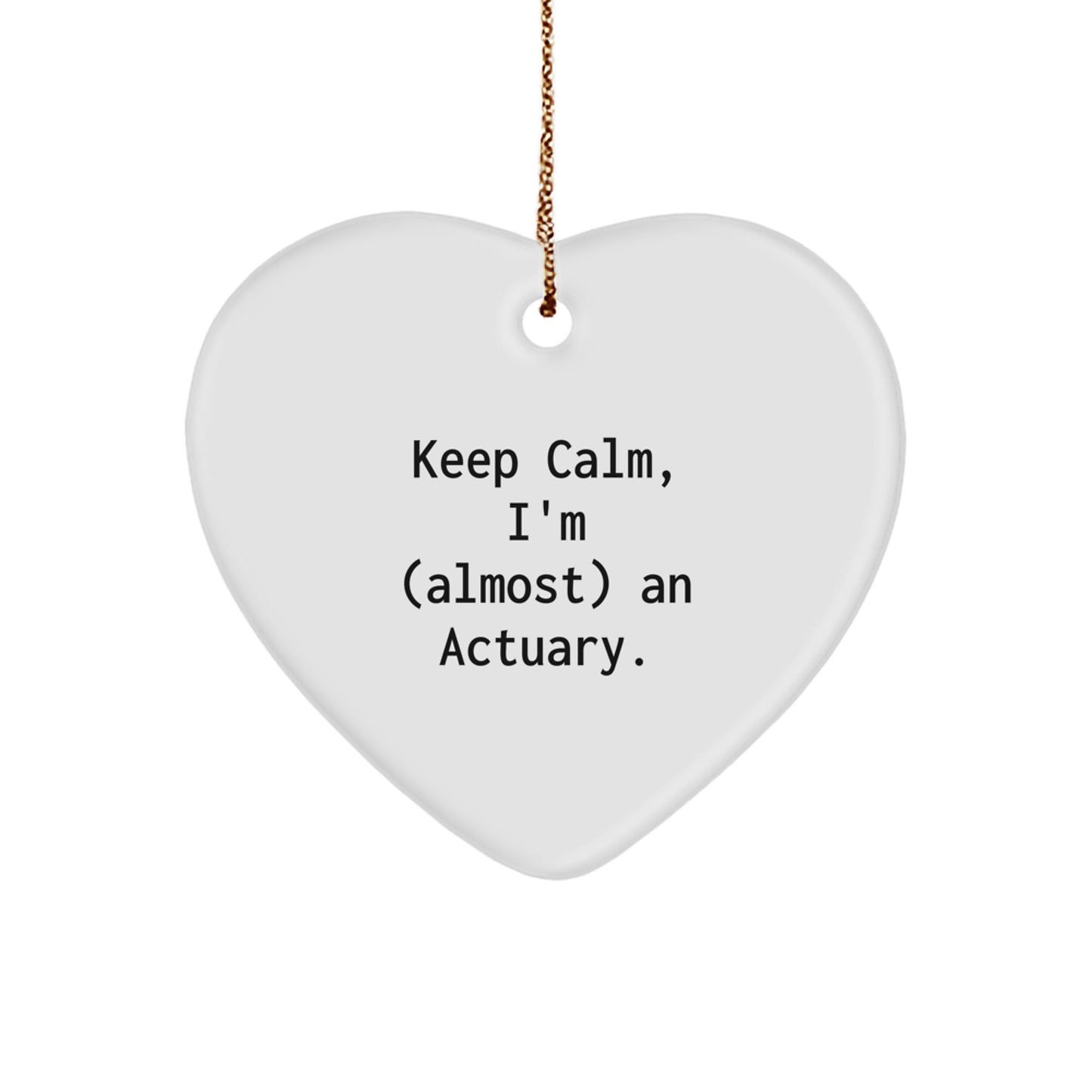 Novelty Actuary Heart Ornament Christmas Gift for Friends - Image 1