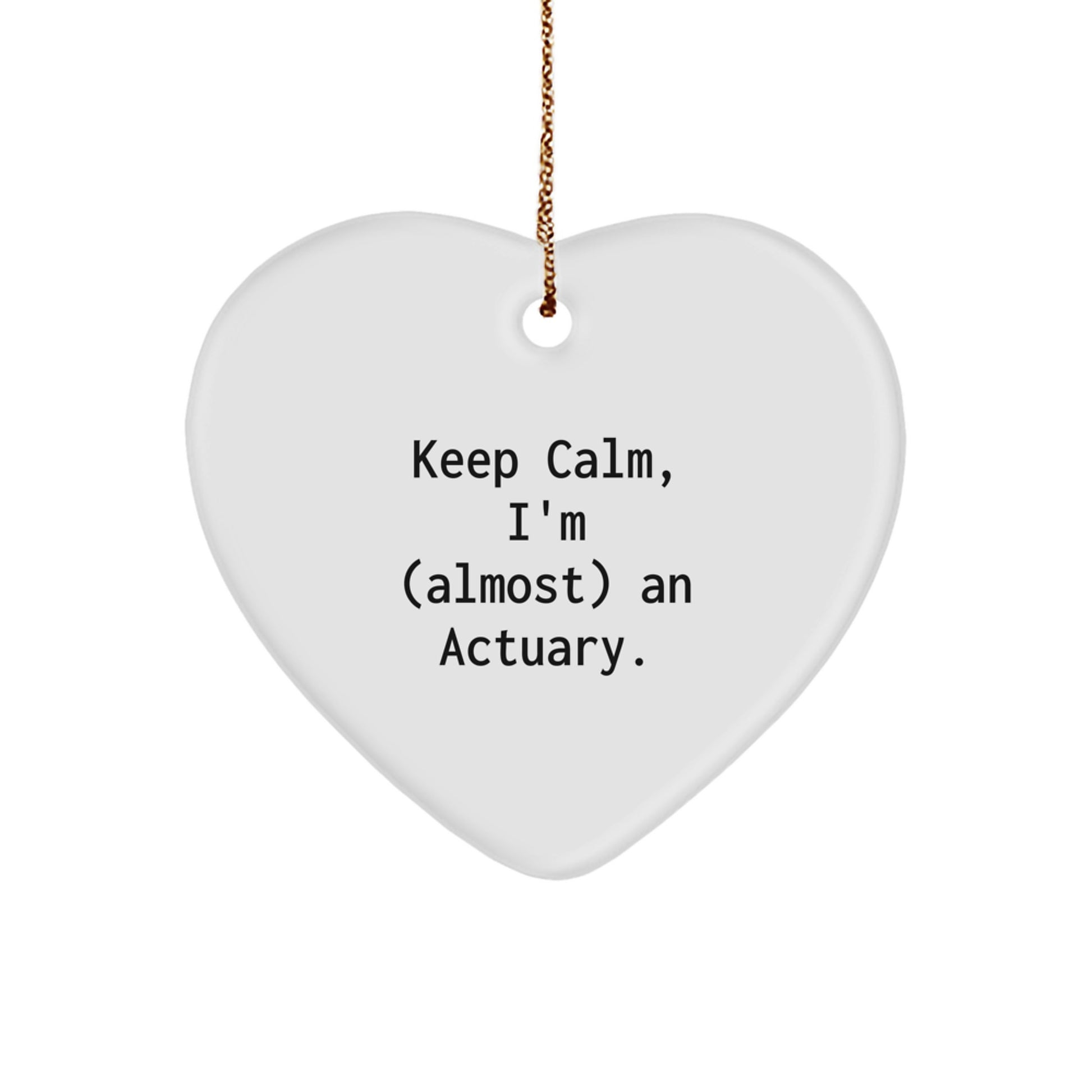 Novelty Actuary Heart Ornament Christmas Gift for Friends - Image 1