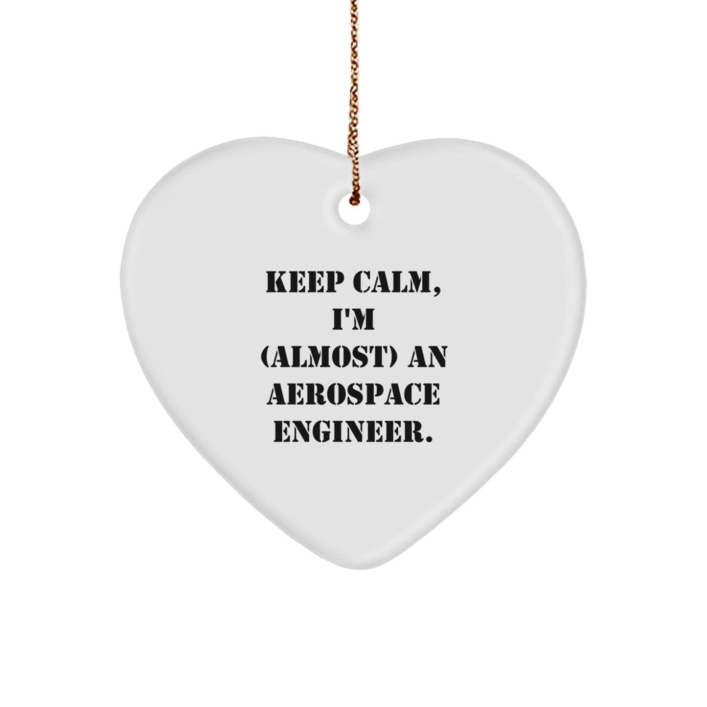 Christmas Gift for Her Aerospace Engineer Heart Ornament Present - Image 1