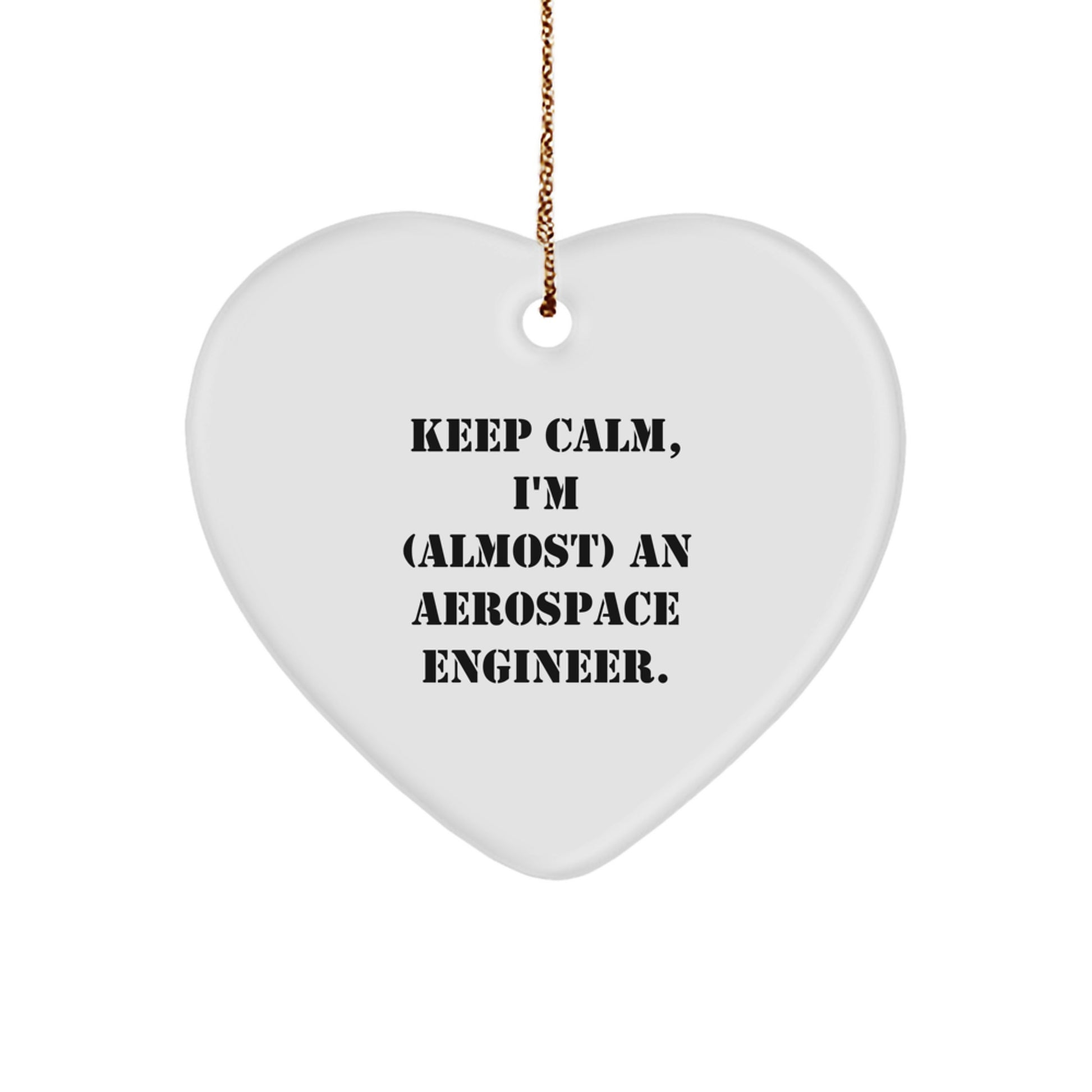 Christmas Gift for Her Aerospace Engineer Heart Ornament Present - Image 1