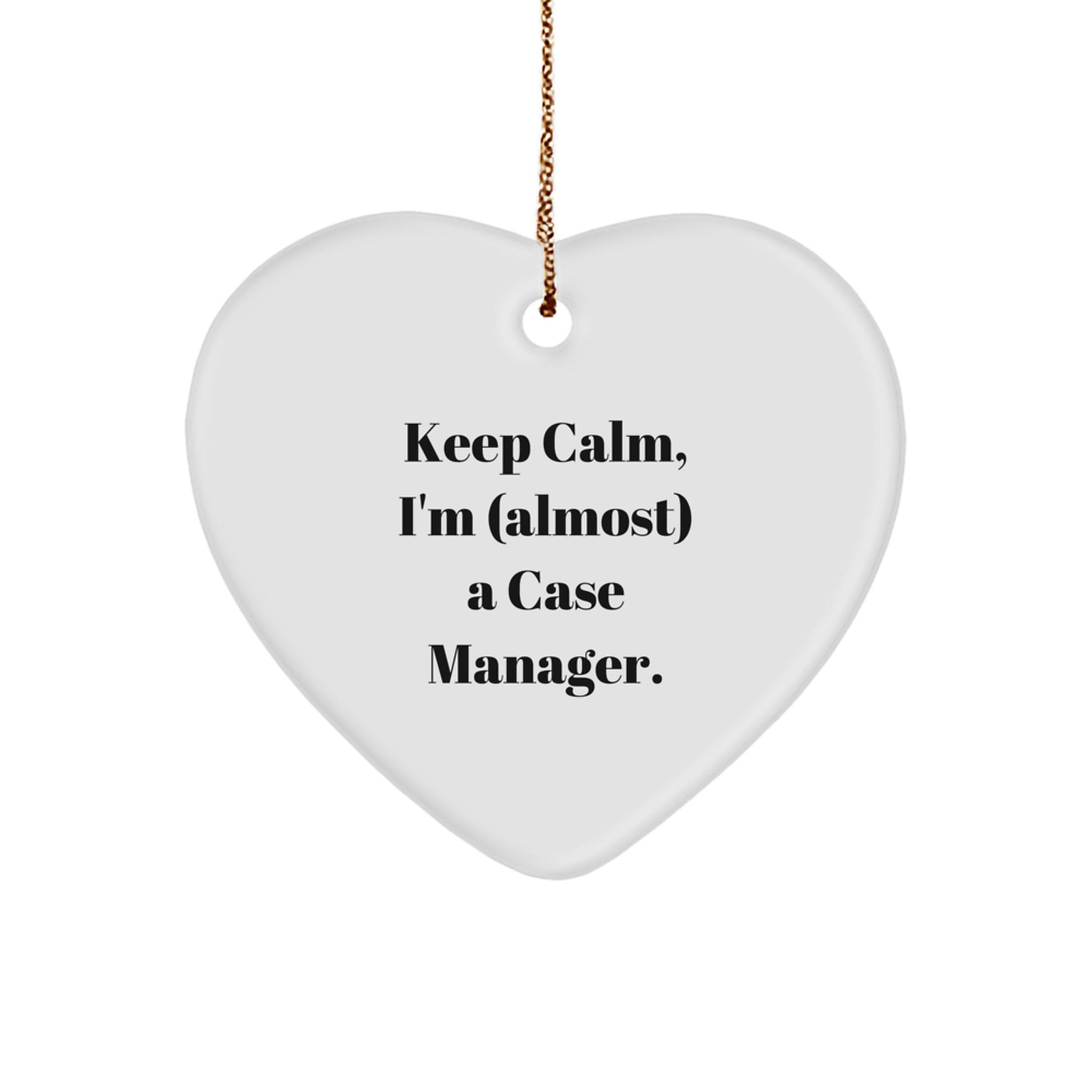 Funny Case Manager Heart Ornament Gifts from Friends, Coworkers, Family, Christmas Unique Presents for Men, Women, Case Managers - Image 1