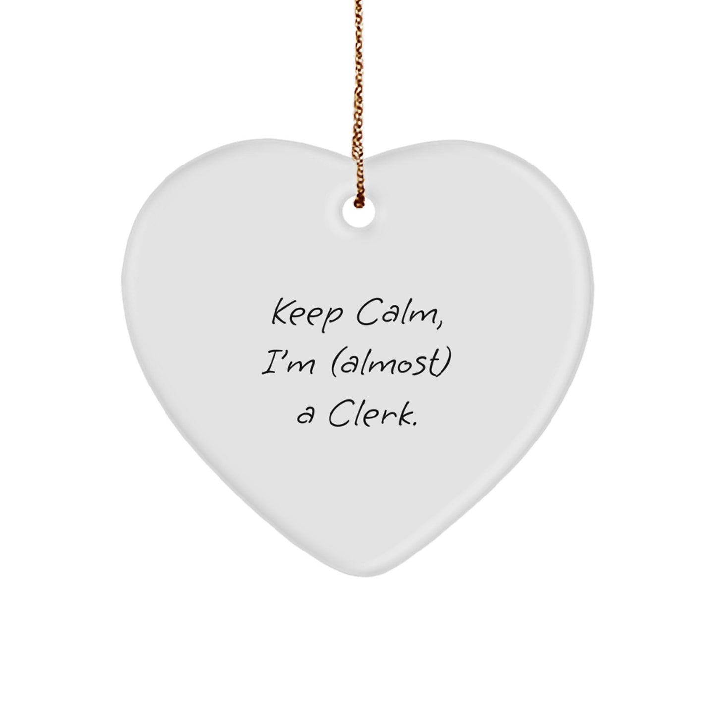 Clerk Treasure Heart Ornament for Kids Holiday Keepsake Christmas Gift - Image 1