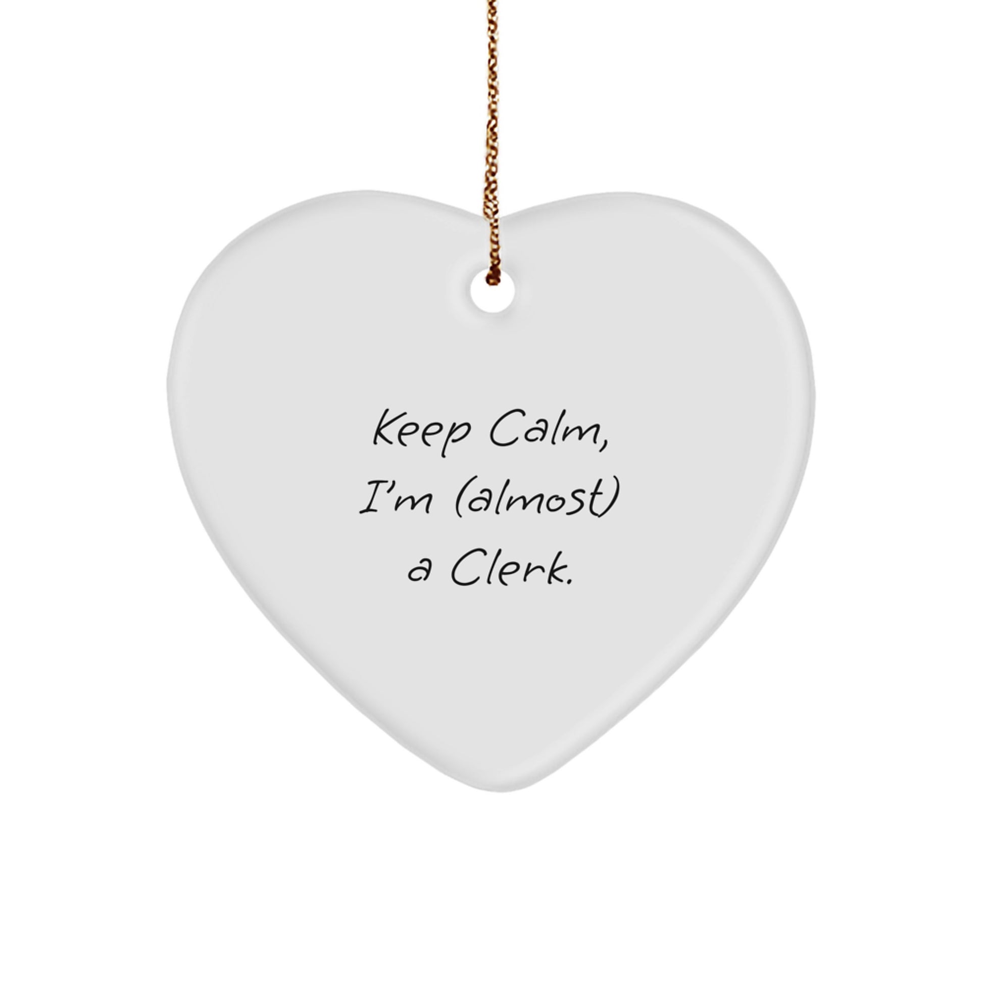 Clerk Treasure Heart Ornament for Kids Holiday Keepsake Christmas Gift - Image 1