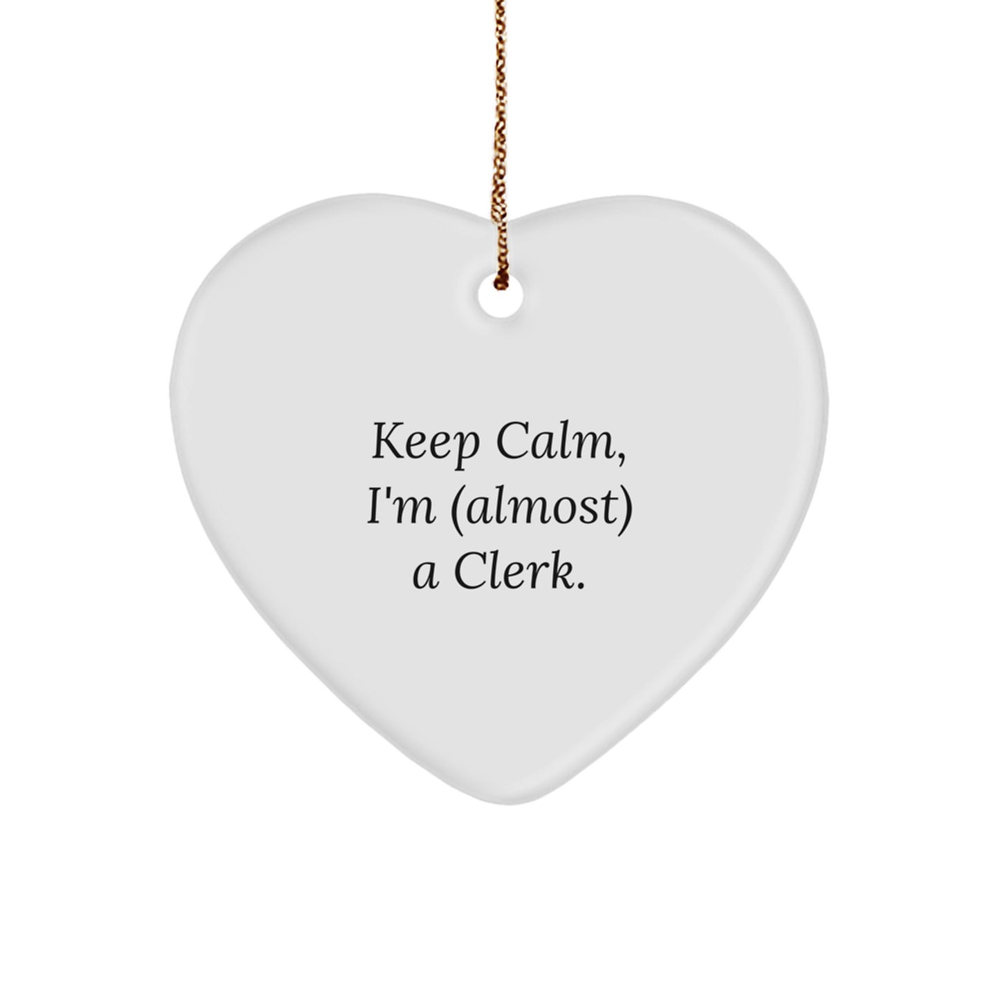 Clerk Treasure Heart Ornament for Family Holiday Keepsake Christmas Gift - Image 1