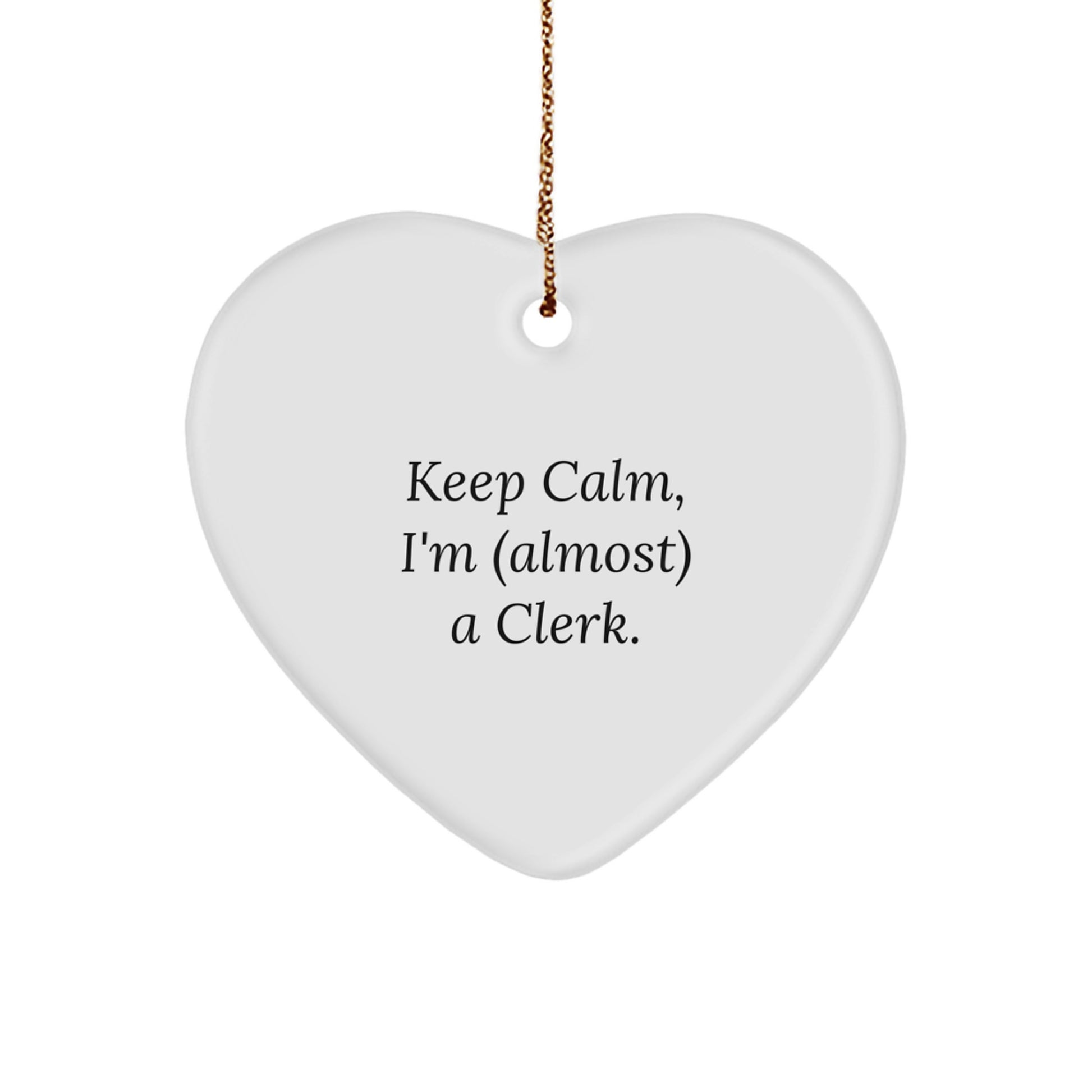 Clerk Treasure Heart Ornament for Family Holiday Keepsake Christmas Gift - Image 1