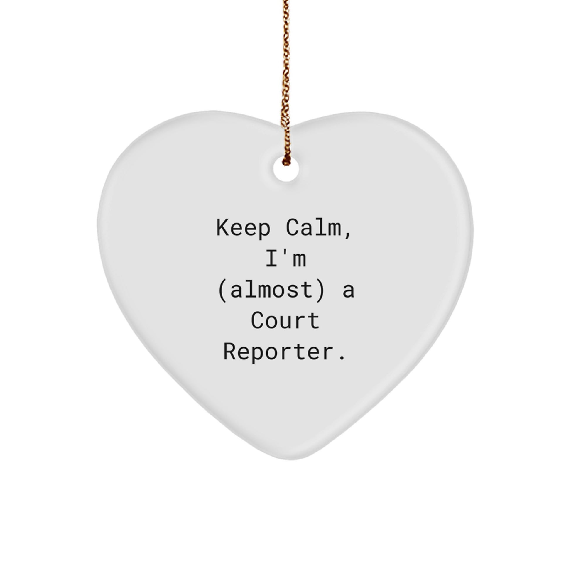 Funny Court Reporter Gifts for Coworkers, Heart Ornament Keepsake from Men, Women, Friends, Family, Unique Christmas Unique Gifts - Image 1