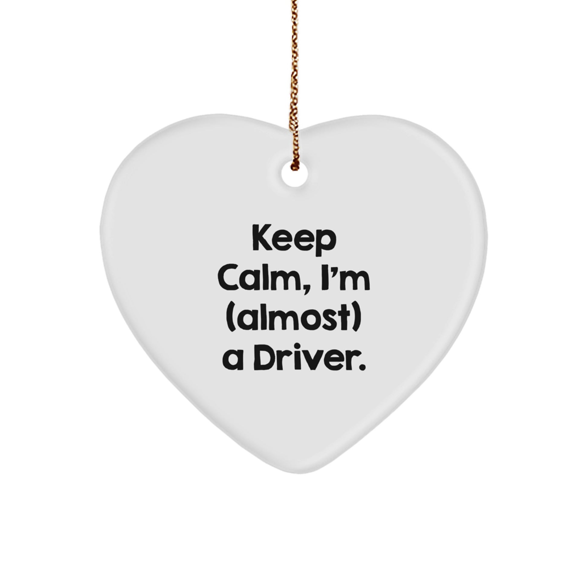 Novelty Driver Heart Christmas Ornament for Friends Gift - Image 1
