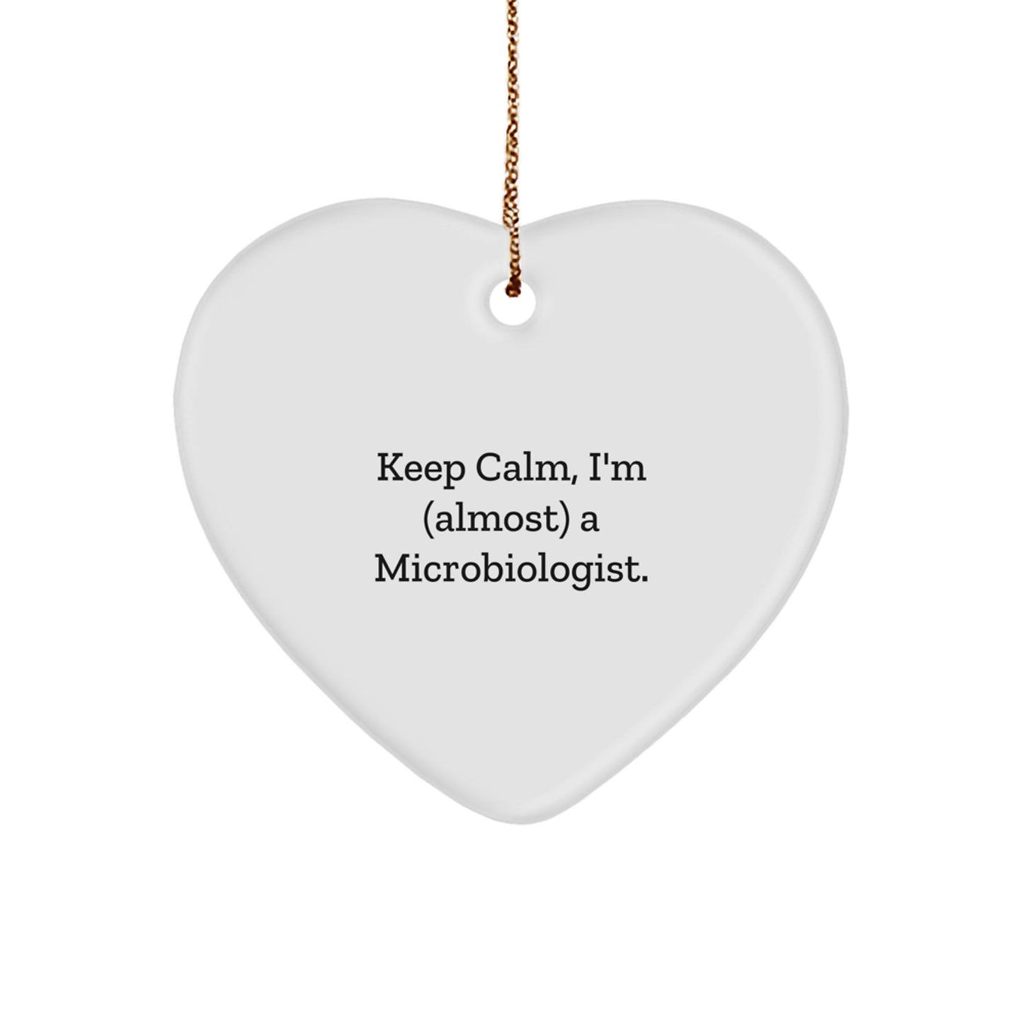 Christmas Gift for Her Microbiologist Heart Ornament Present - Image 1