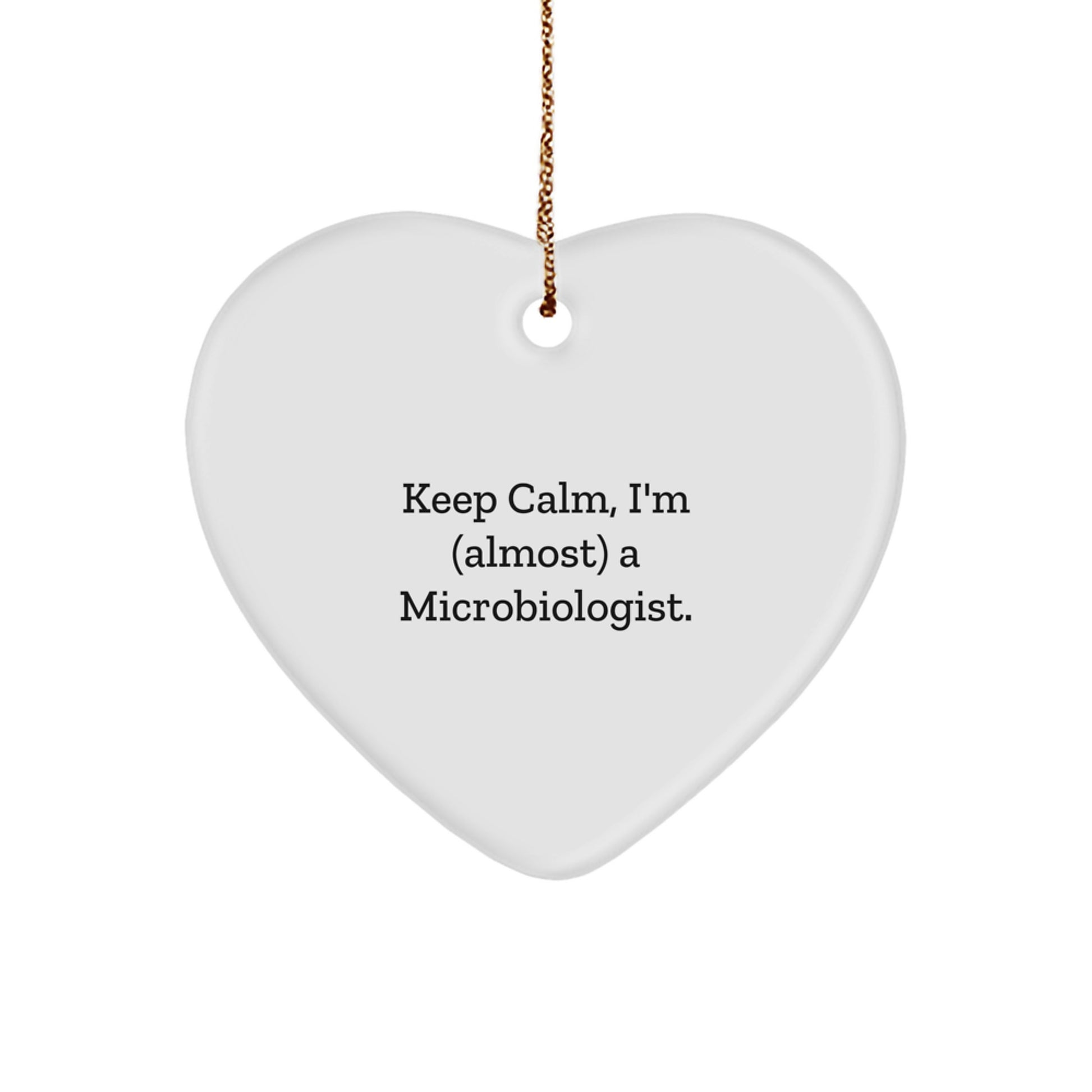 Christmas Gift for Her Microbiologist Heart Ornament Present - Image 1