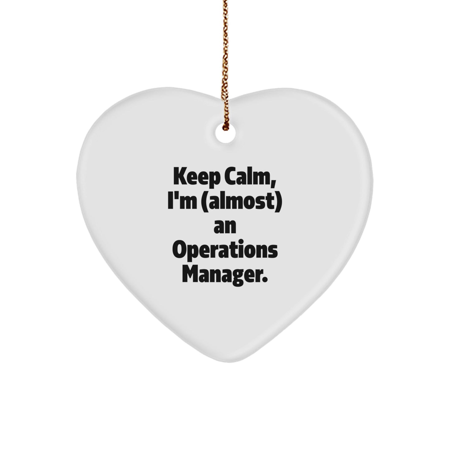 Operations Manager Heart Ornament Christmas Gift for Her Present - Image 1