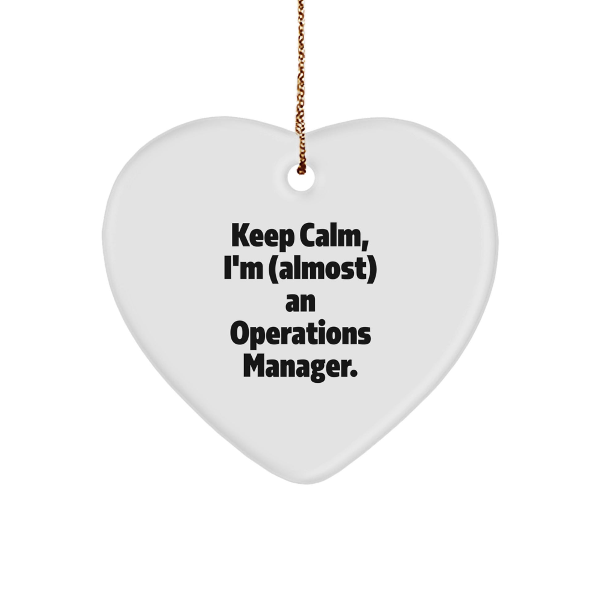 Operations Manager Heart Ornament Christmas Gift for Her Present - Image 1