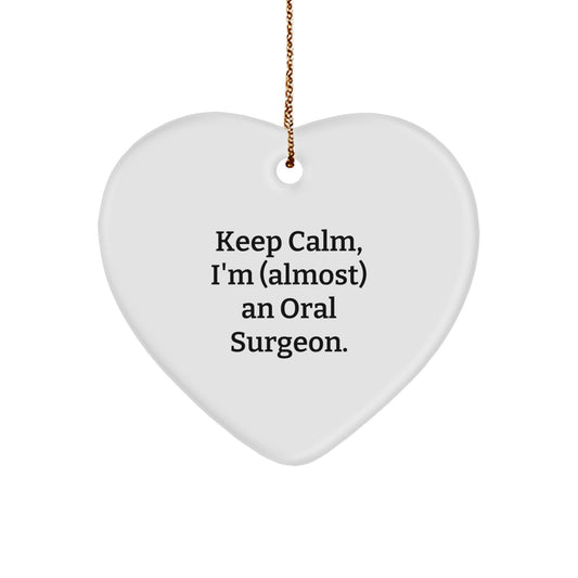 Funny Oral Surgeon Heart Ornament Gifts from Friends and Family for Christmas Unique Ideas - Image 1