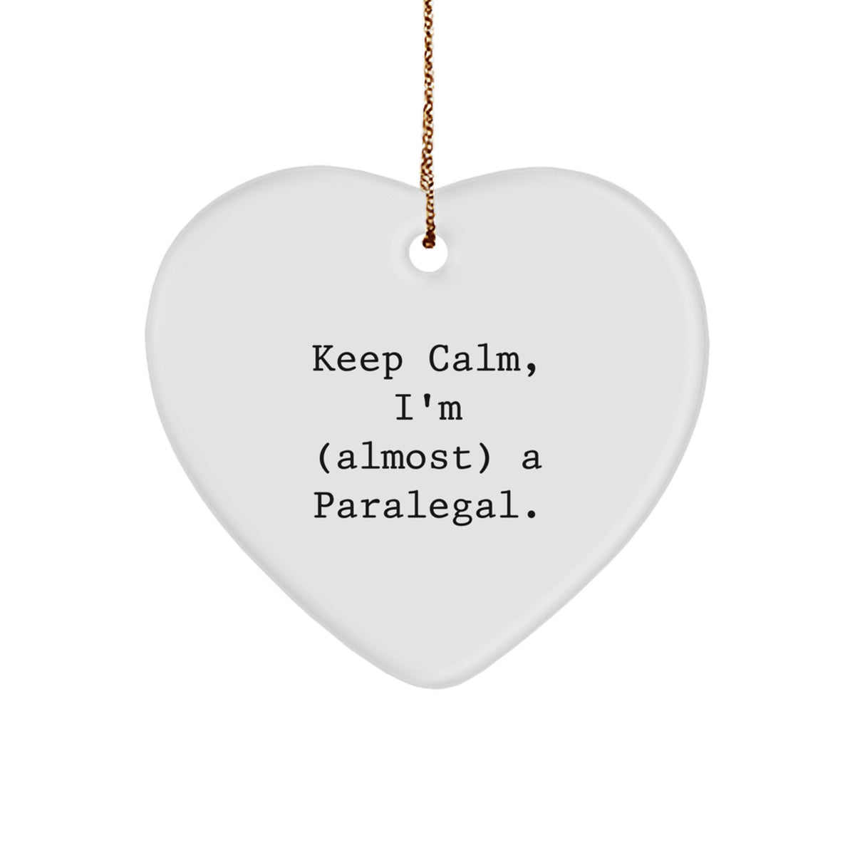 Paralegal Keepsake Christmas Ornament for Him Heart Bright Gift - Image 1