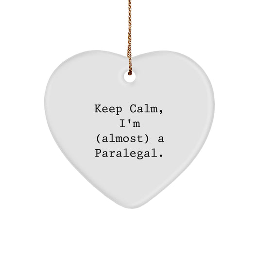 Paralegal Keepsake Christmas Ornament for Him Heart Bright Gift - Image 1