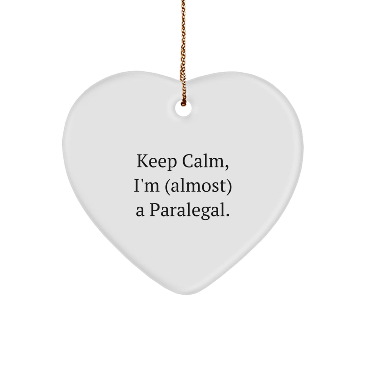 Christmas Gift for Her Paralegal Heart Ornament Present - Image 1