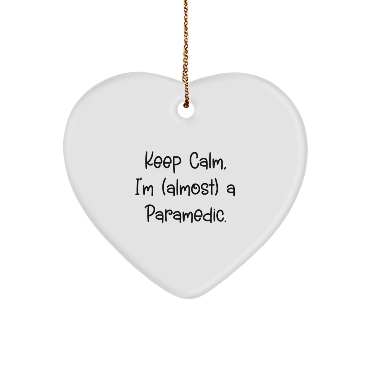 Paramedic Heart Christmas Ornament Gift for Coworkers - Funny 'Keep - Image 1