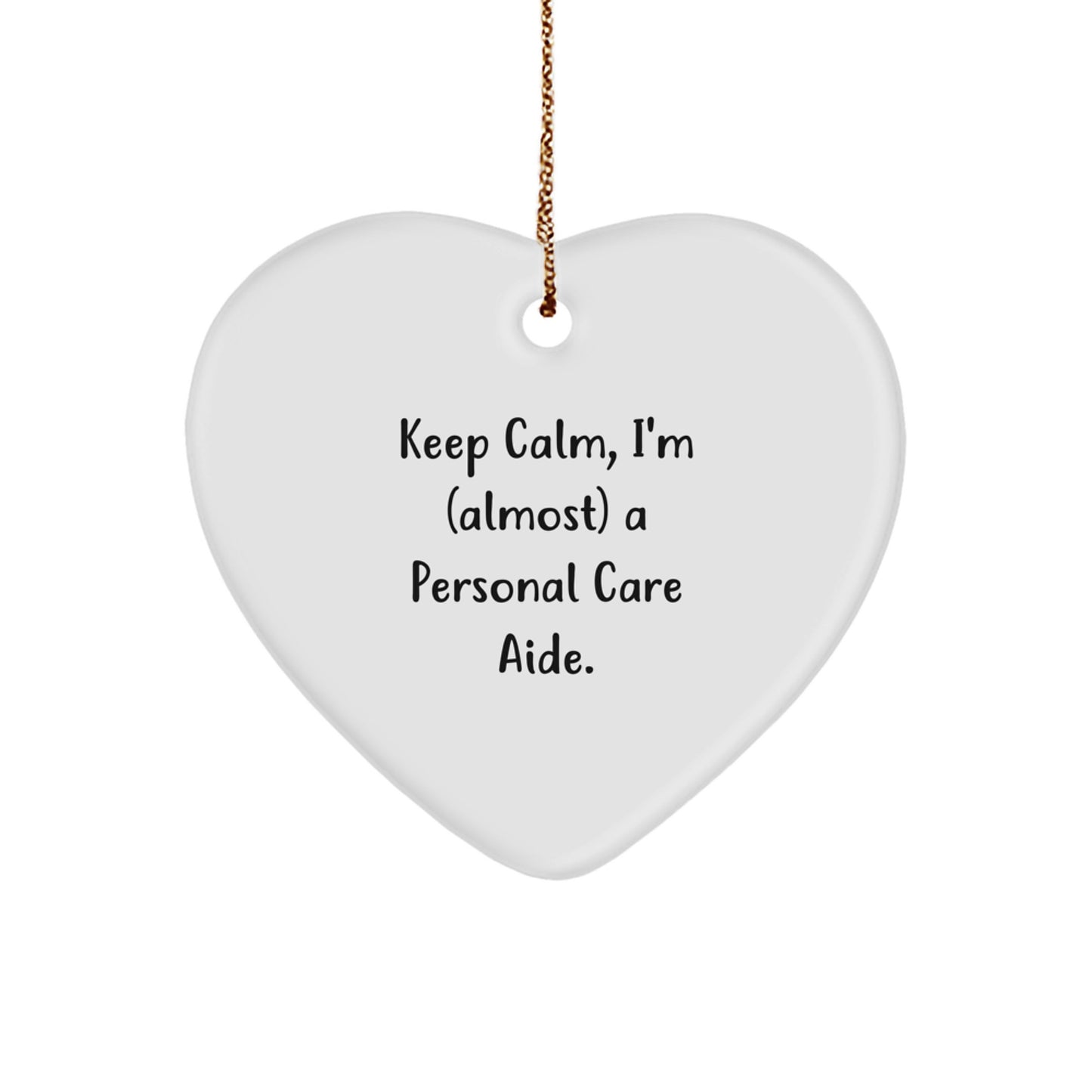 Personal Care Aide Heart Ornament for Coworkers Christmas Gift Idea - Image 1