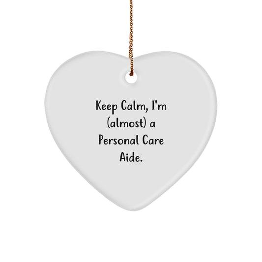 Personal Care Aide Heart Ornament for Coworkers Christmas Gift Idea - Image 1