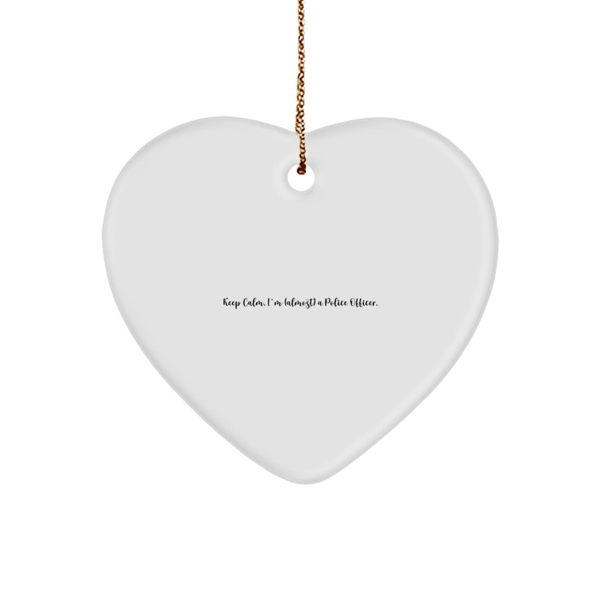Police Officer Heart Ornament Idea for Coworkers Christmas Gift - Image 1