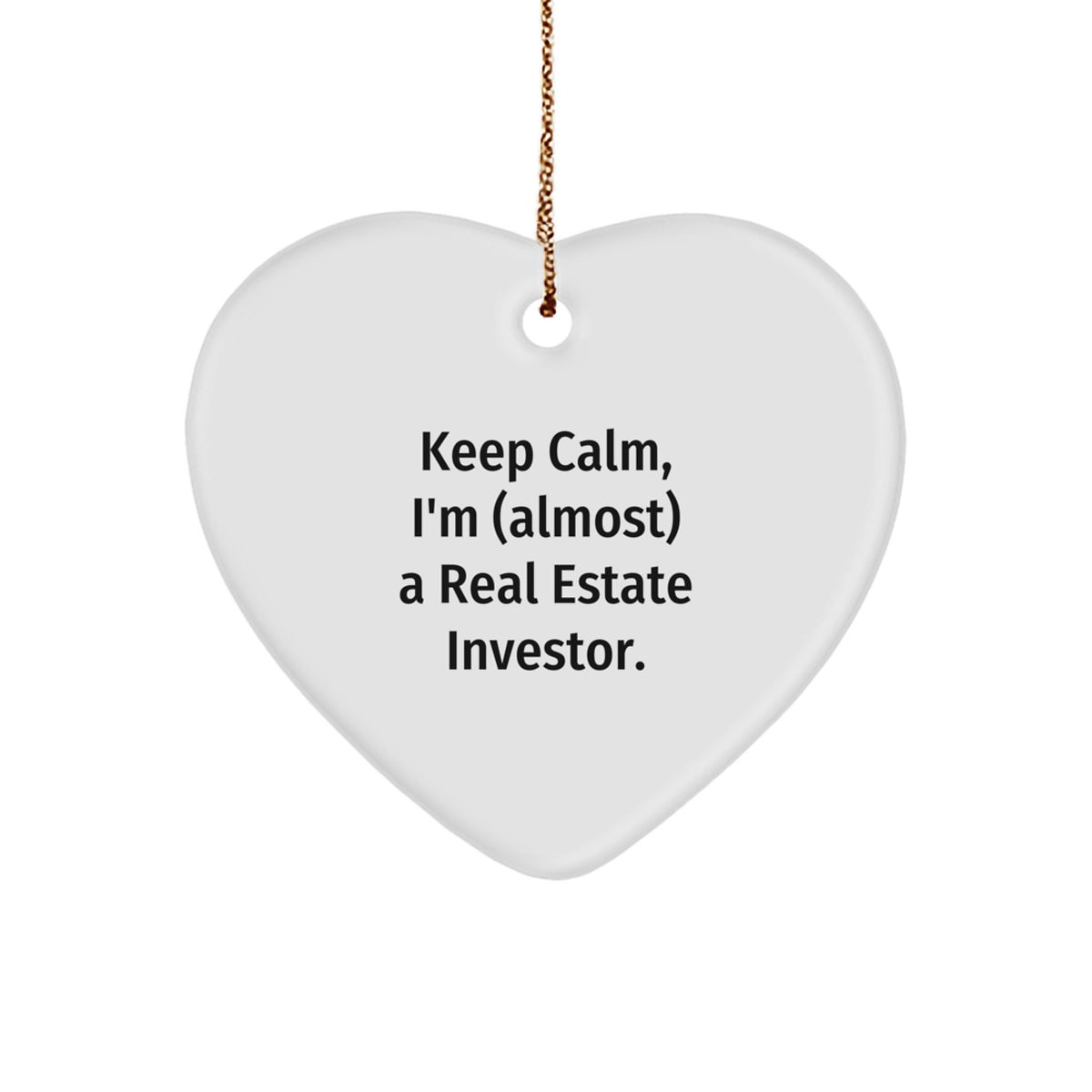 Real Estate Investor Treasure Heart Ornament for Family Christmas Gift - Image 1