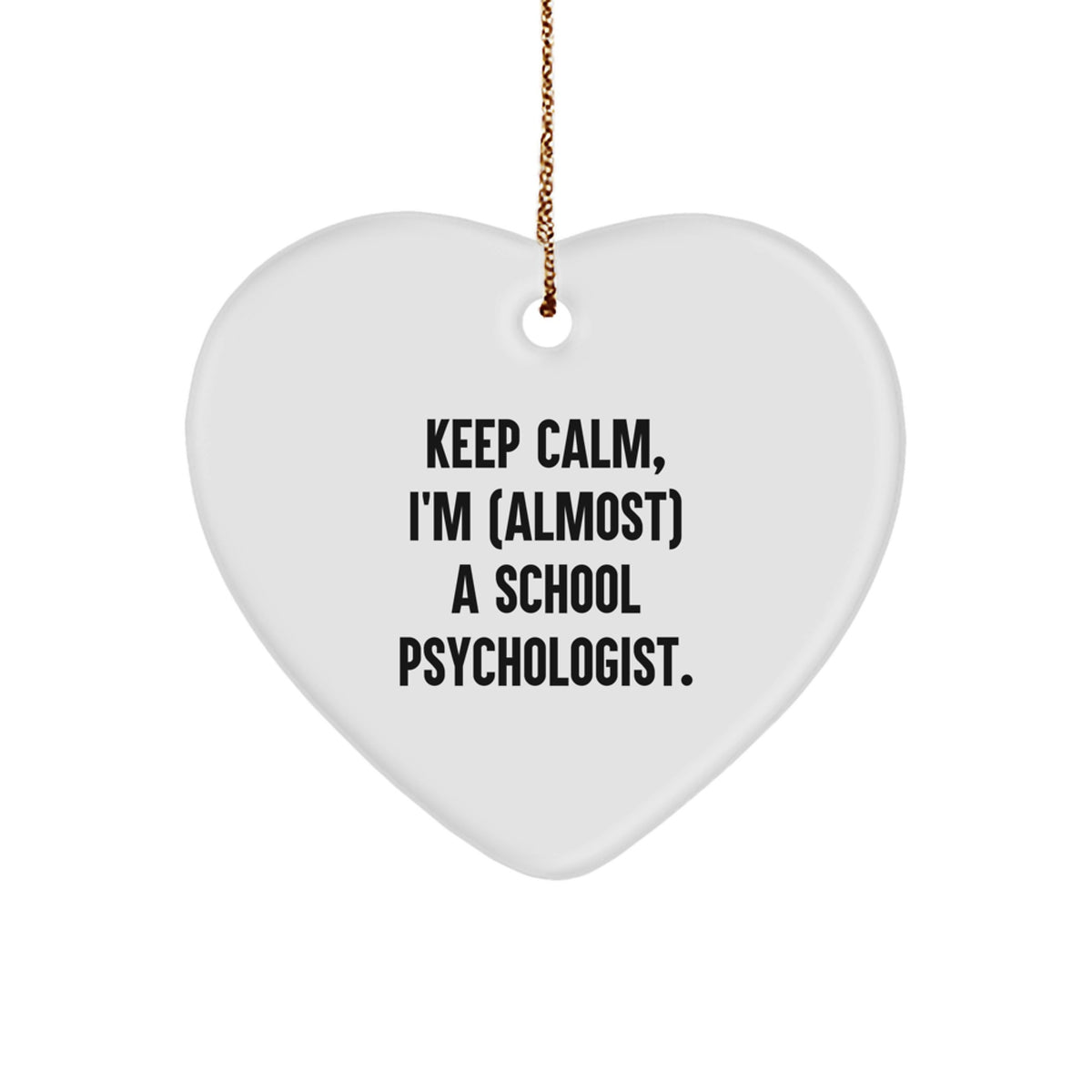 Christmas Unique Gift for Teens Surprise School Psychologist Heart Ornament - Image 1