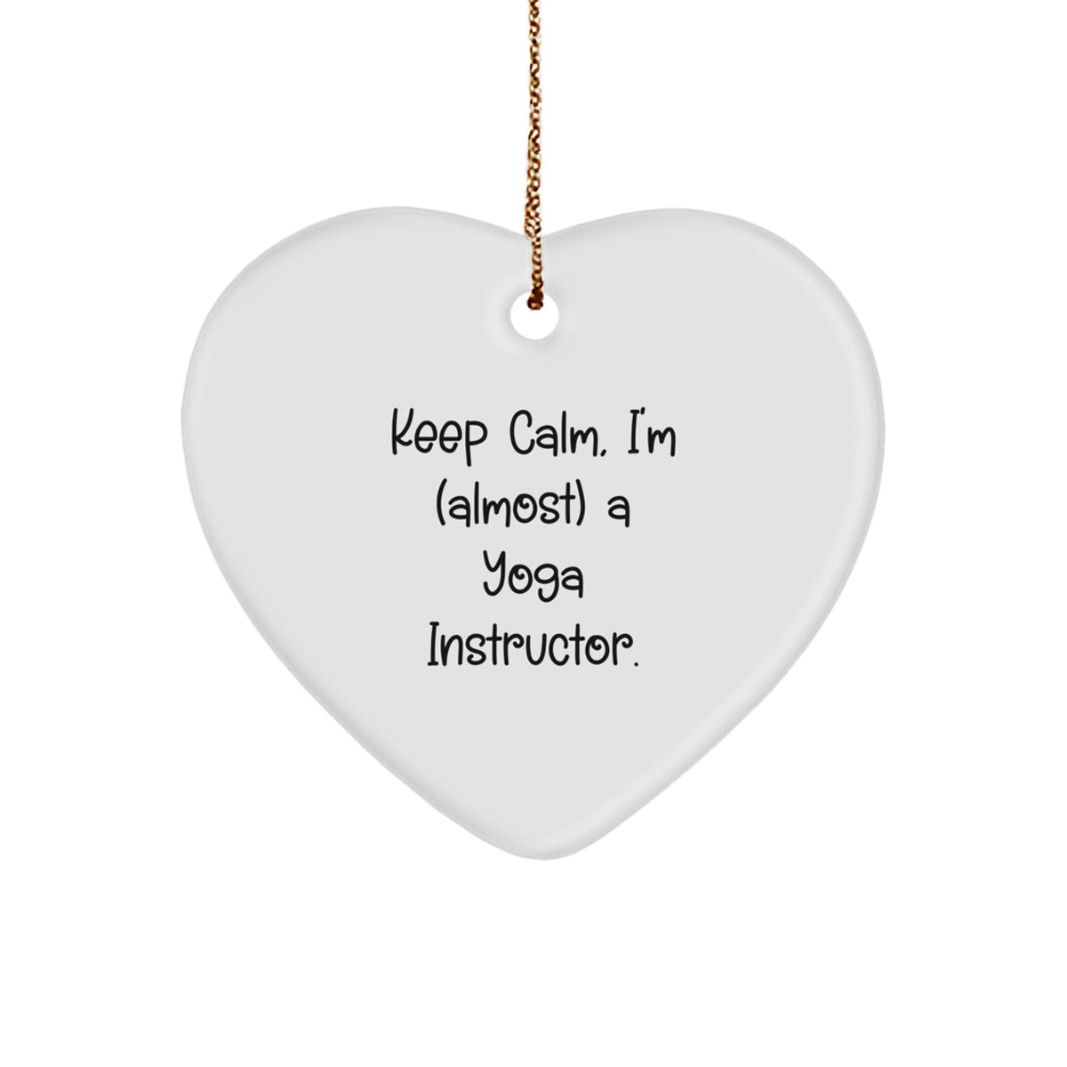 Christmas Gift for Teens Surprise Yoga Instructor Heart Ornament - Image 1