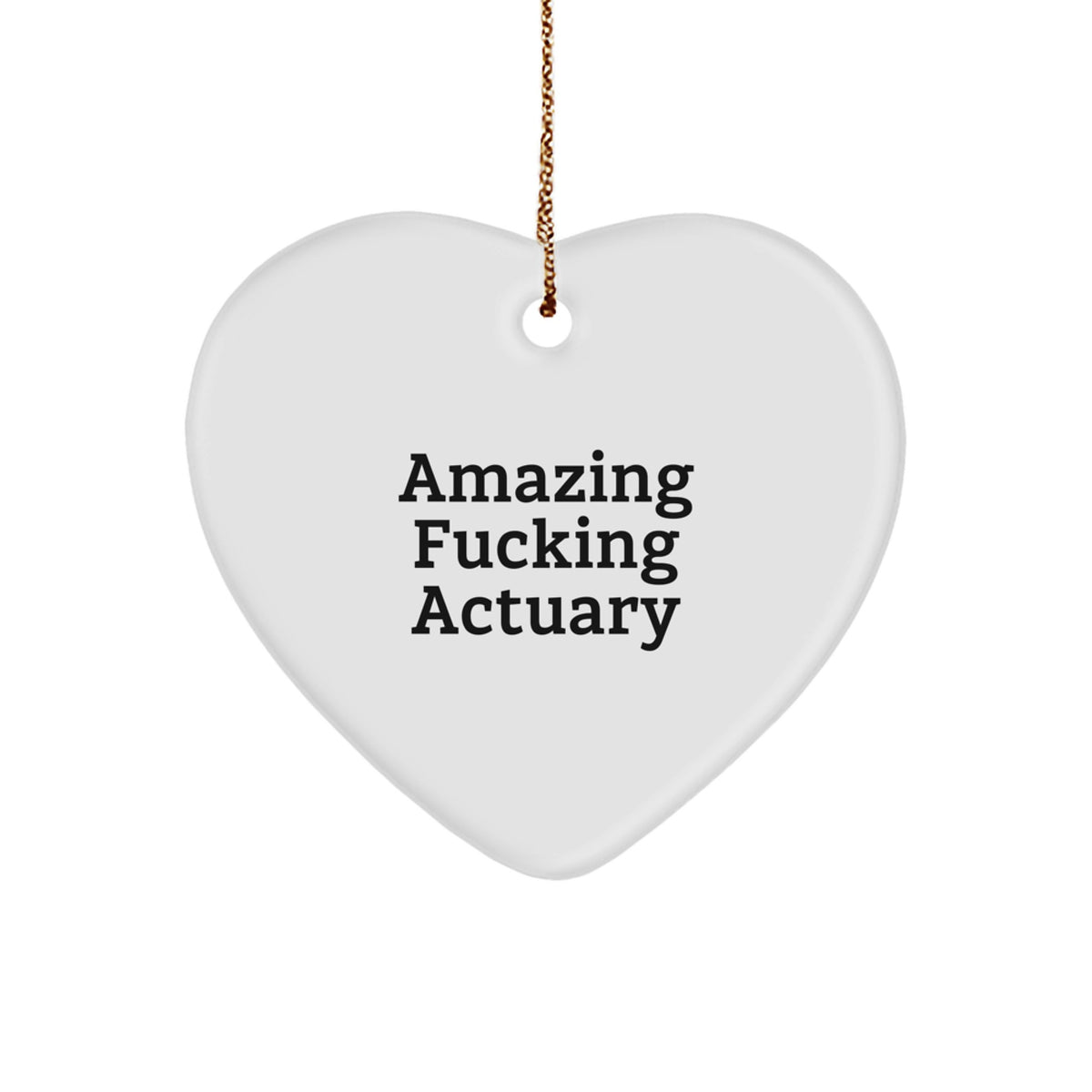 Actuary Heart Ornament Christmas Gift for Roommates - Image 1