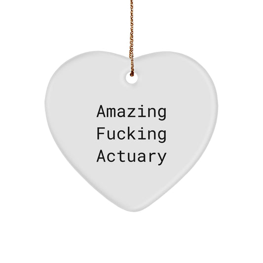 Bold Actuary Christmas Ornament Gift for Friends - Image 1