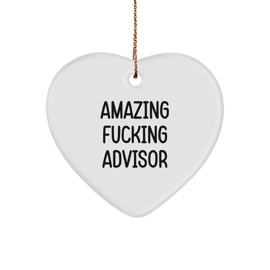 Advisor Heart Ornament Amazing Christmas Gift for Her Present - Image 1