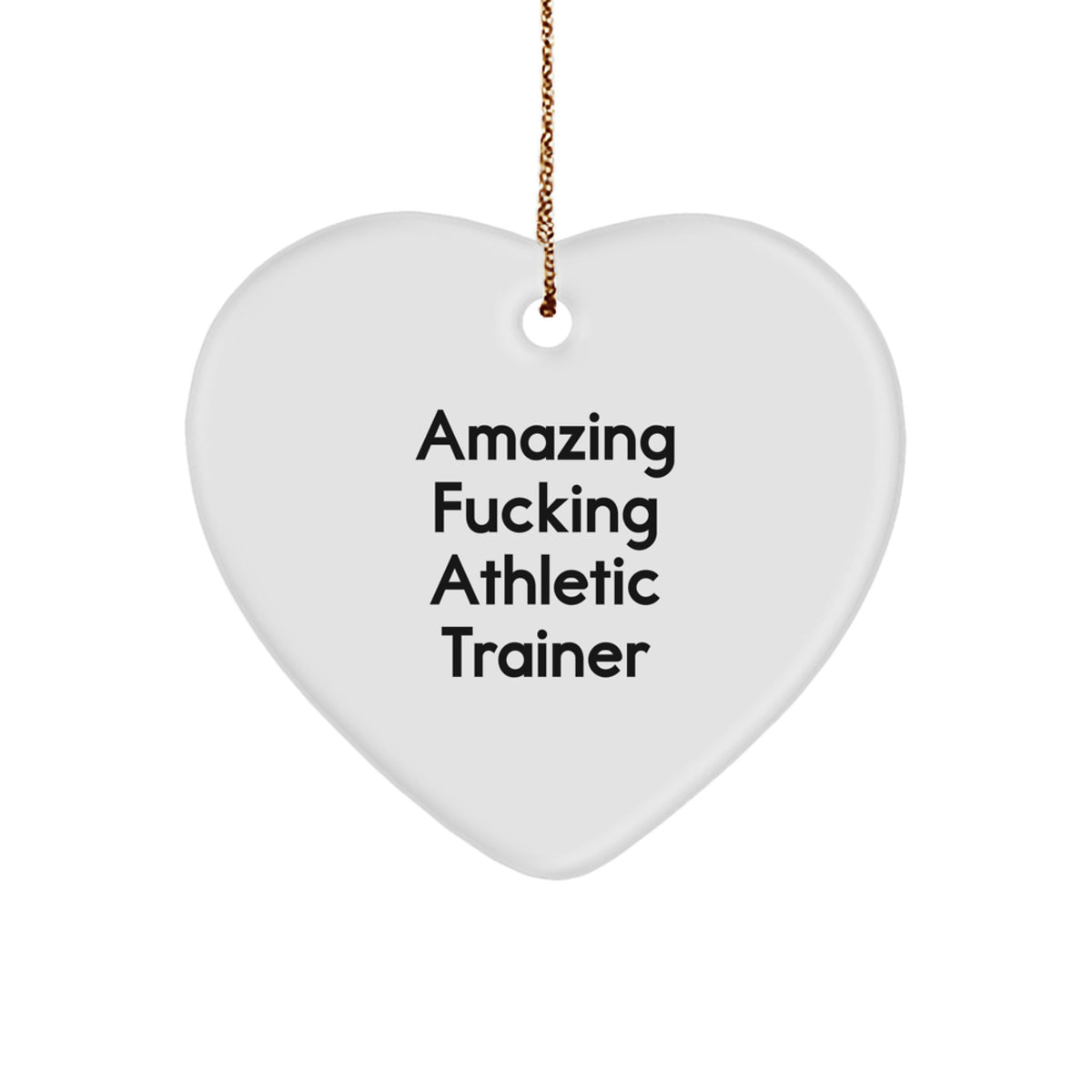 Christmas Gift for Her Athletic Trainer Heart Ornament Athletic Trainer - Image 1