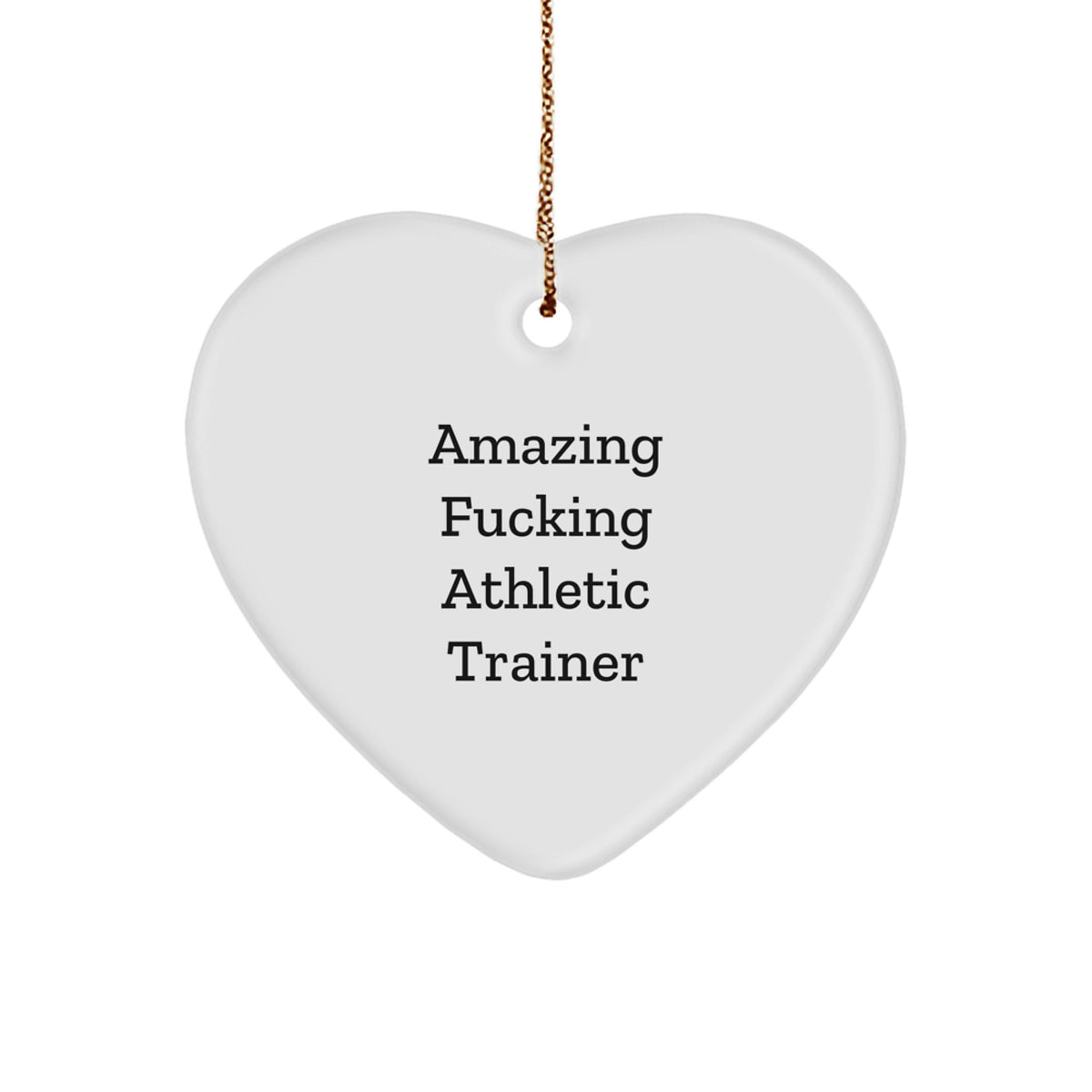 Christmas Ornament for Coworkers Amazing Fucking Athletic Trainer Gift - Image 1