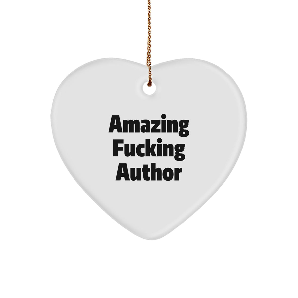 Christmas Ornament Amazing Fucking Author Gift Idea for Coworkers - Image 1