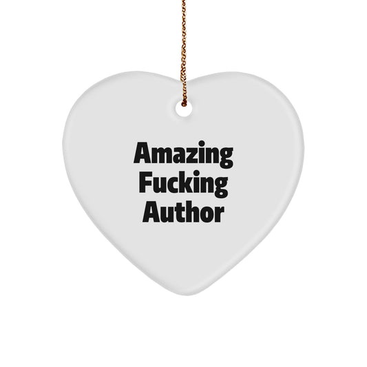 Christmas Ornament Amazing Fucking Author Gift Idea for Coworkers - Image 1